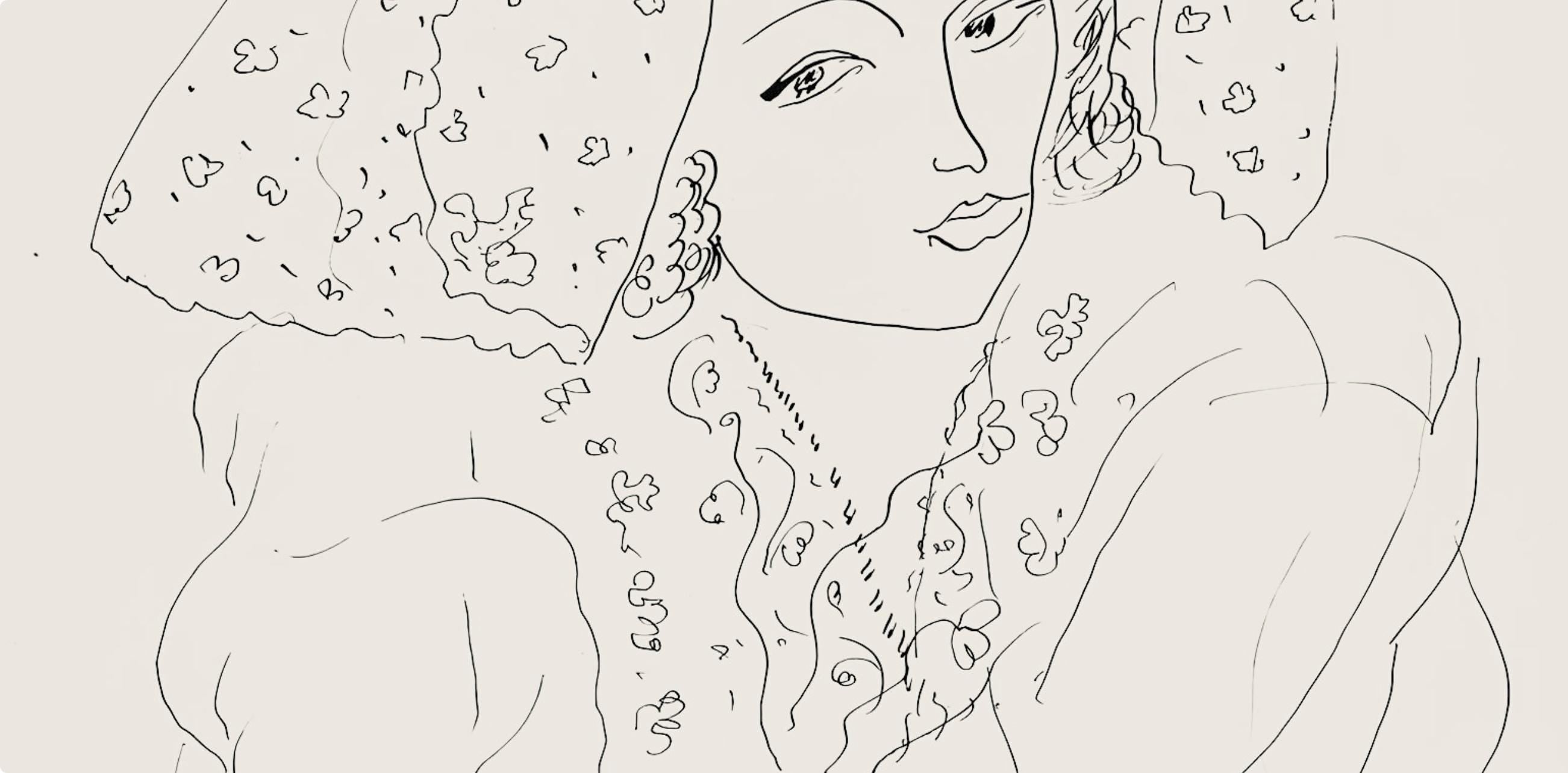 Henri Matisse, Série I, var. 3 (Duthuit 9), Henri Matisse, Dessins, Thèmes et variations, Limited Edition Lithograph