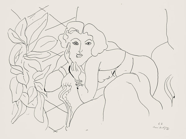 Henri Matisse, Série C, var. 2 (Duthuit 9), Henri Matisse, Dessins, Thèmes et variations, Limited Edition Lithograph