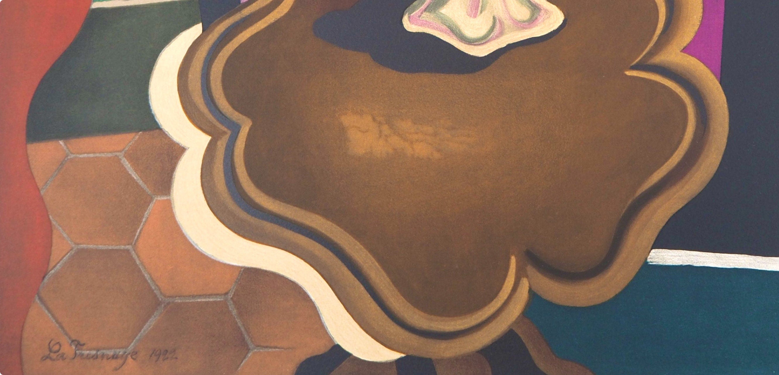 Roger de La Fresnaye, La table Louis-Philippe, Roger de La Fresnaye, Collection Pierre Lévy, Limited Edition Lithograph