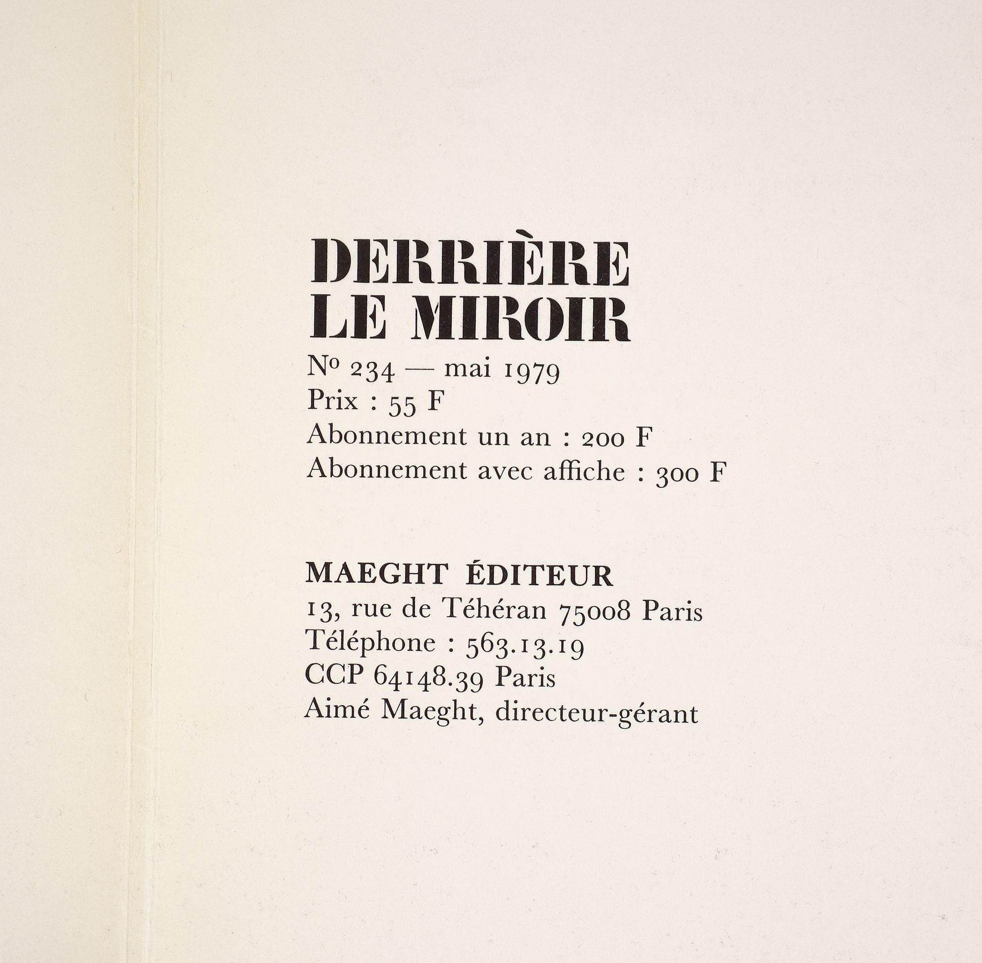 Antoni Tàpies, Composition, Derrière le miroir, Limited Edition Lithograph