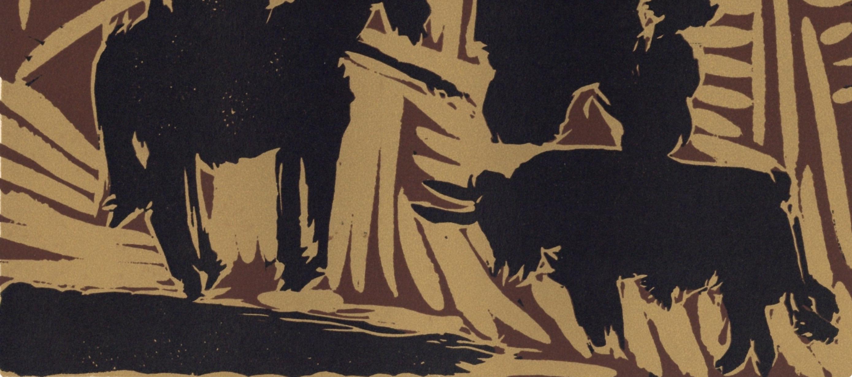 Pablo Picasso, Before the goading of the Bull (Orozco 214), Grabados al linóleo, Limited Edition Linocut