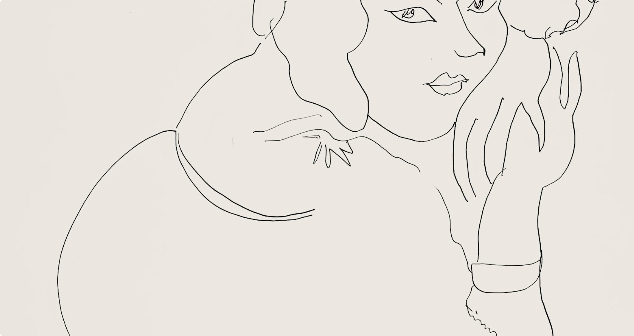 Henri Matisse, Série I, var. 9 (Duthuit 9), Henri Matisse, Dessins, Thèmes et variations, Limited Edition Lithograph