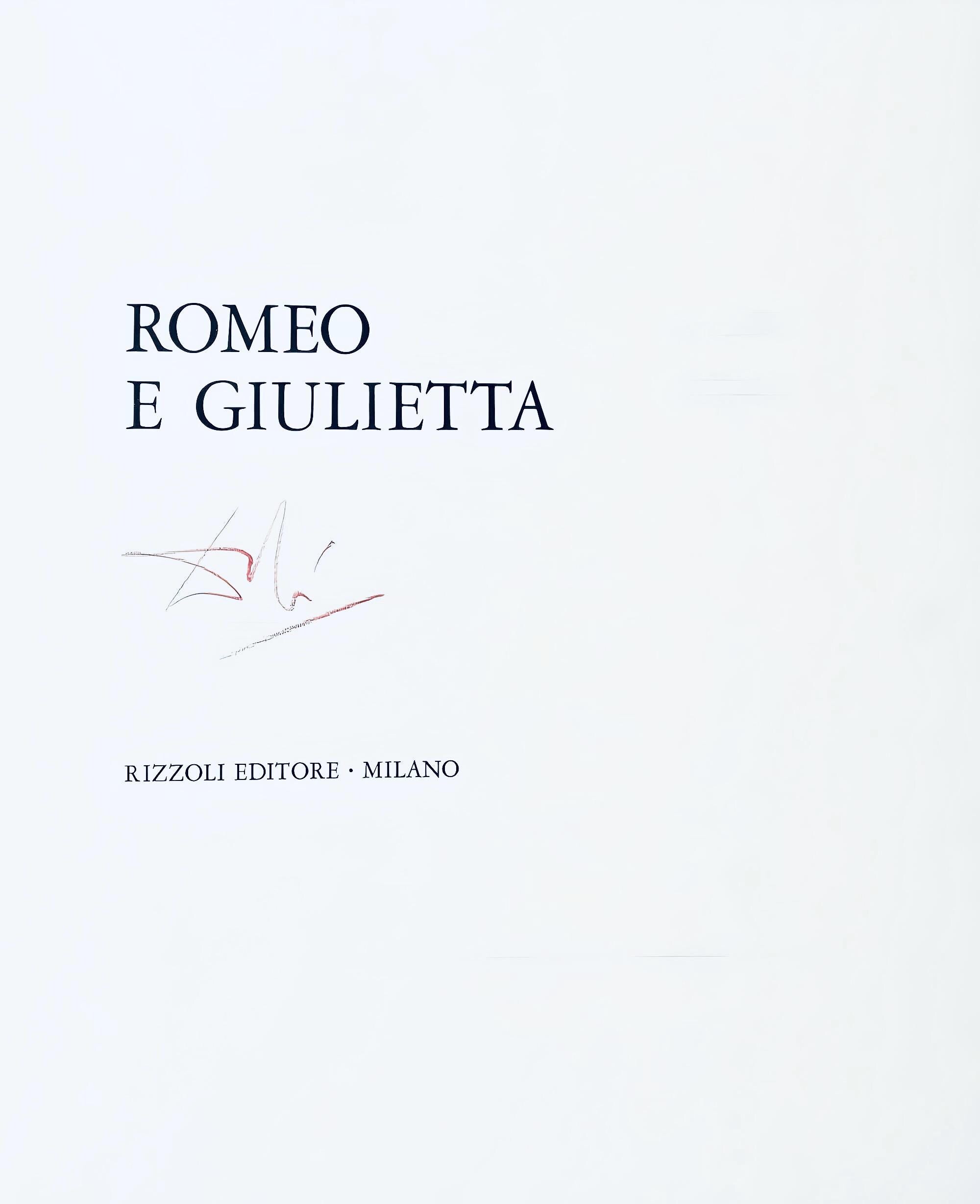 Salvador Dali, Composition (Michler/Löpsinger 1601), Romeo e Giulietta, Limited Edition Lithograph and Silkscreen