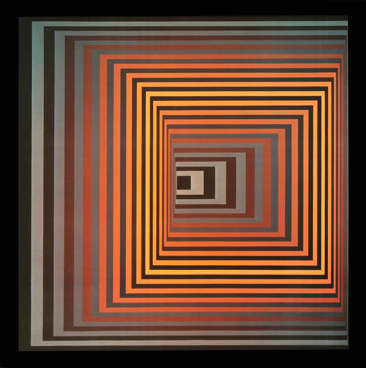 Victor Vasarely, Composition, Progressions I, Limited Edition Héliogravure