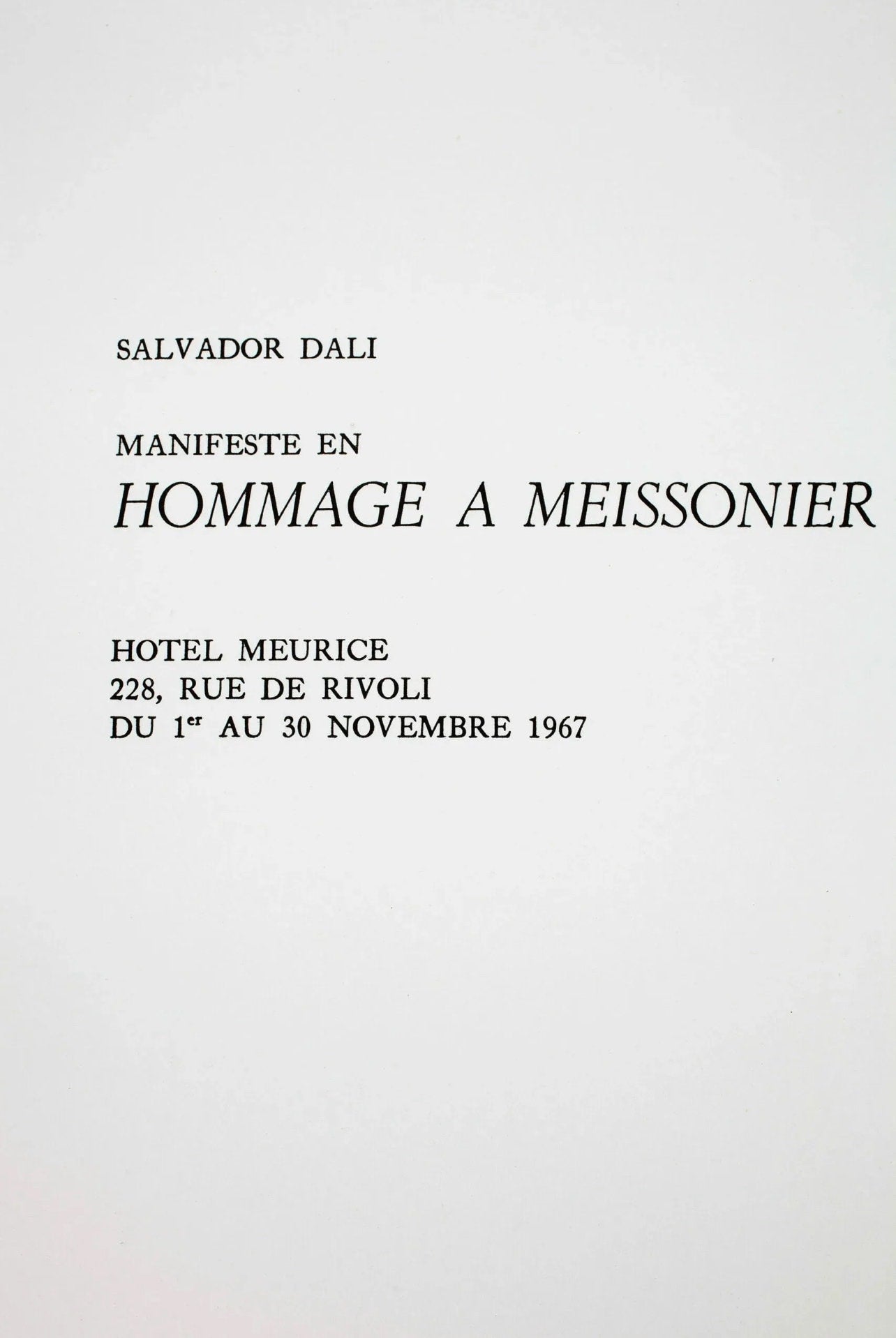 Salvador Dali, Composition (M/Löpsinger 1175; Field 67-2), Hommage a Meissonier, Limited Edition Lithograph