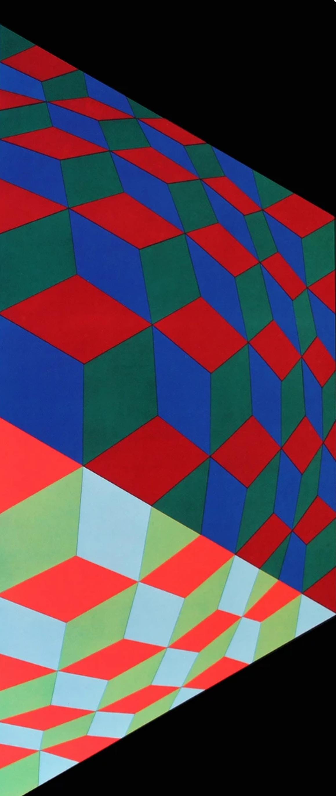 Victor Vasarely, Composition, Progressions II, Limited Edition Héliogravure