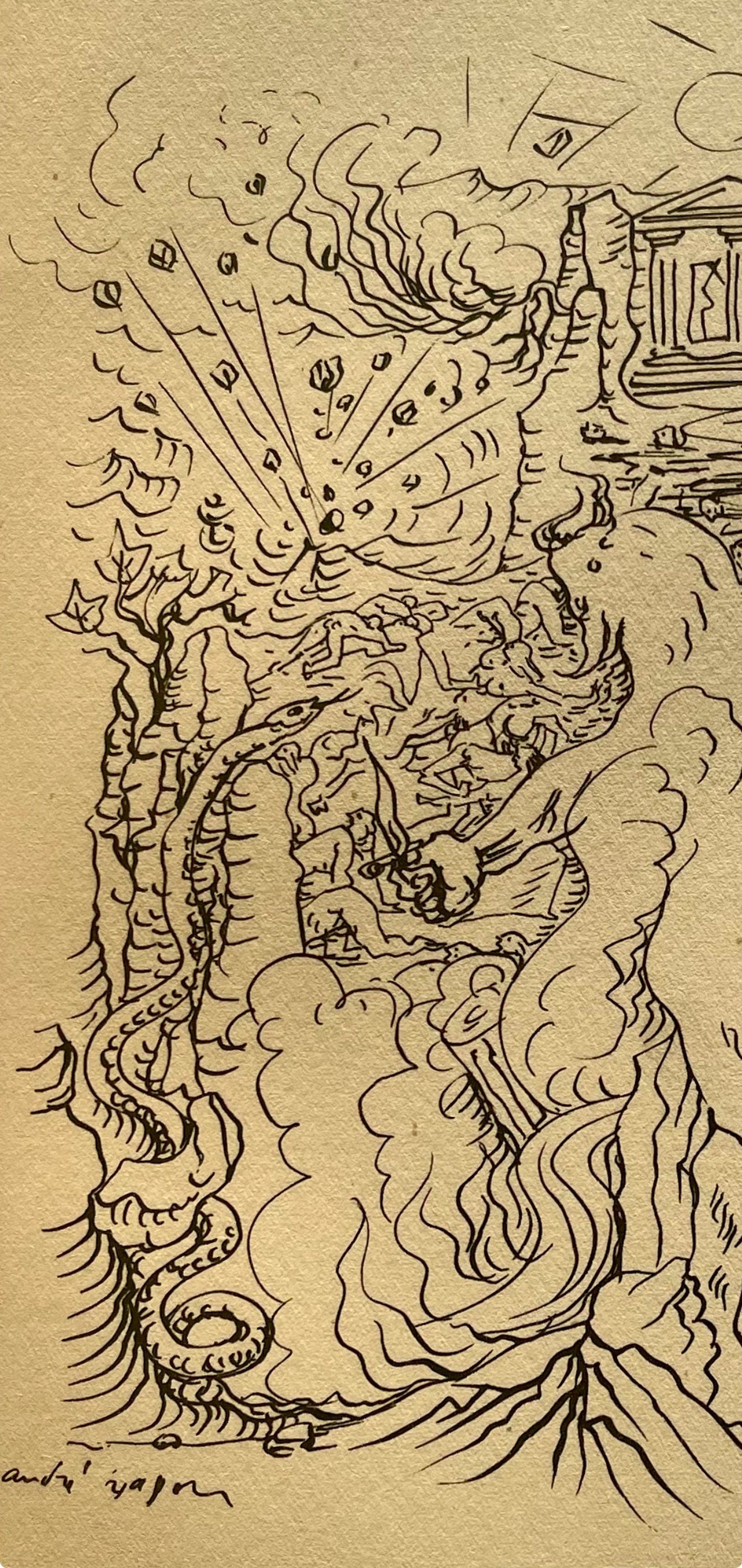 André Masson, La Grèce tragique, Masson Dessins, Limited Edition Lithograph