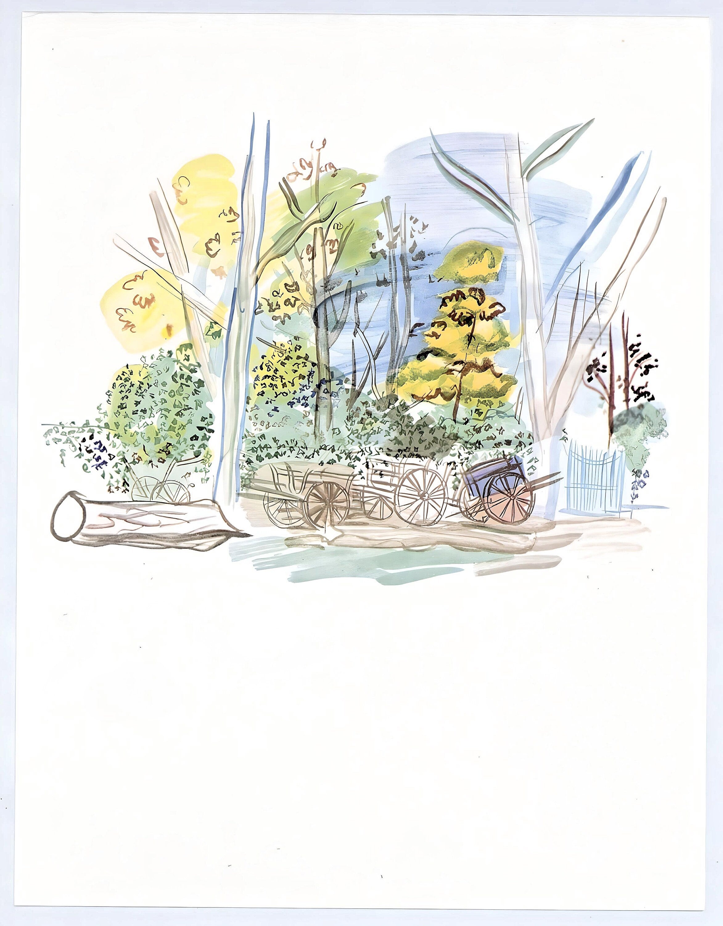 Raoul Dufy, Le cimetière des carrioles, Vacances forcées