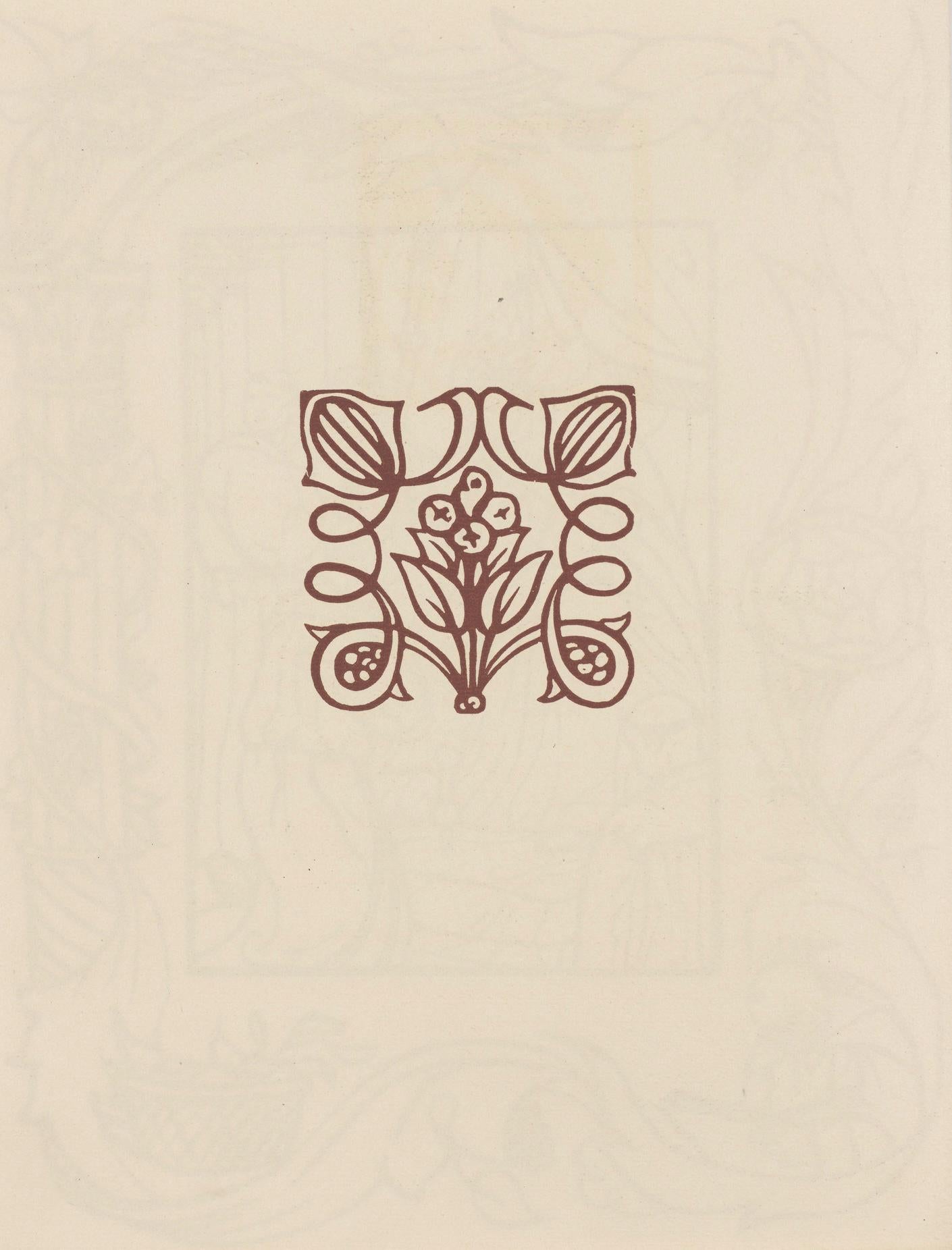 Émile Bernard, Composition (Morane, No. 100), Les Petites Fleurs de St. Françoise, Limited Edition Woodcut