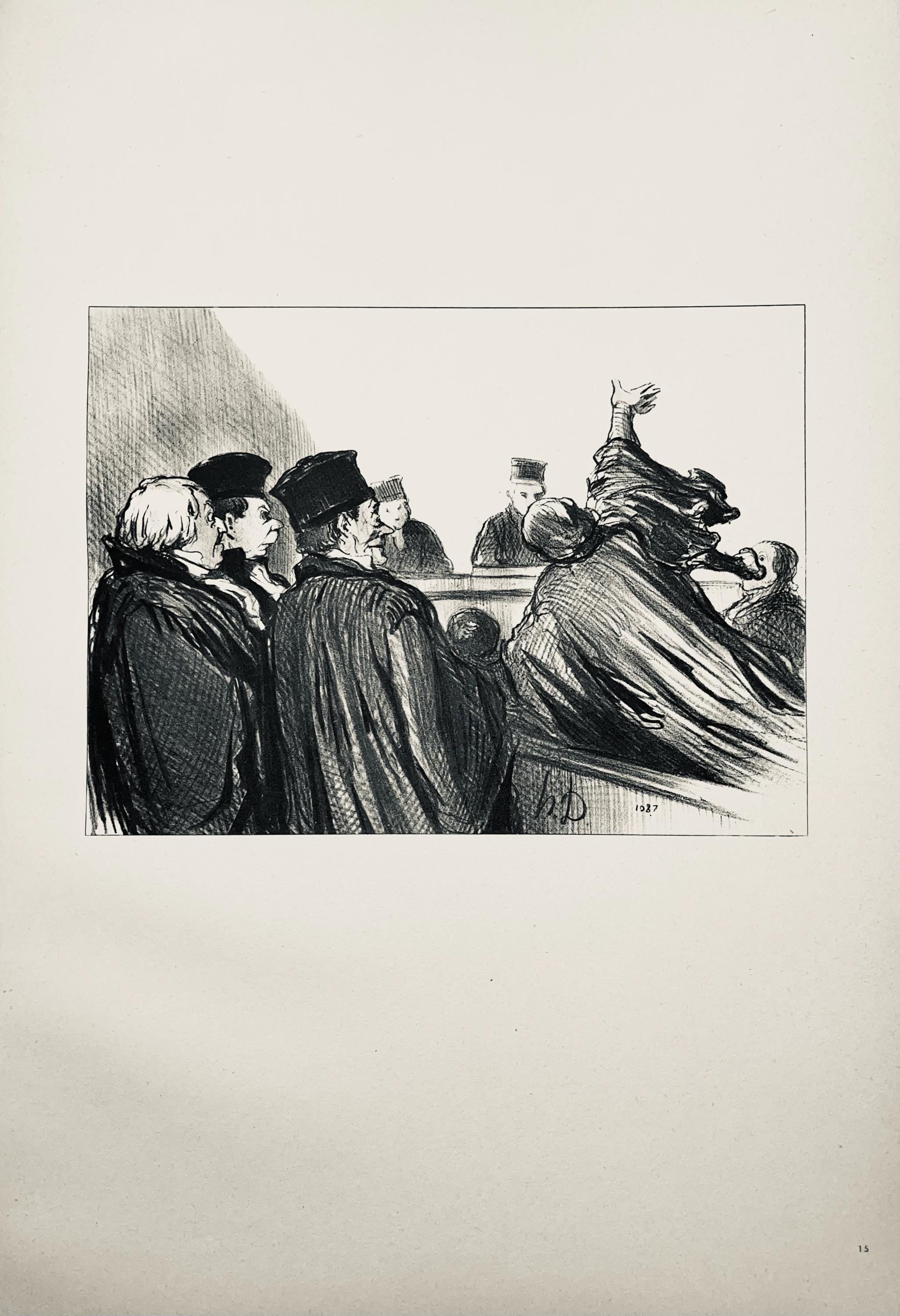 Honoré Daumier, Composition, Honoré Daumier, Law and Justice, Limited Edition Lithograph