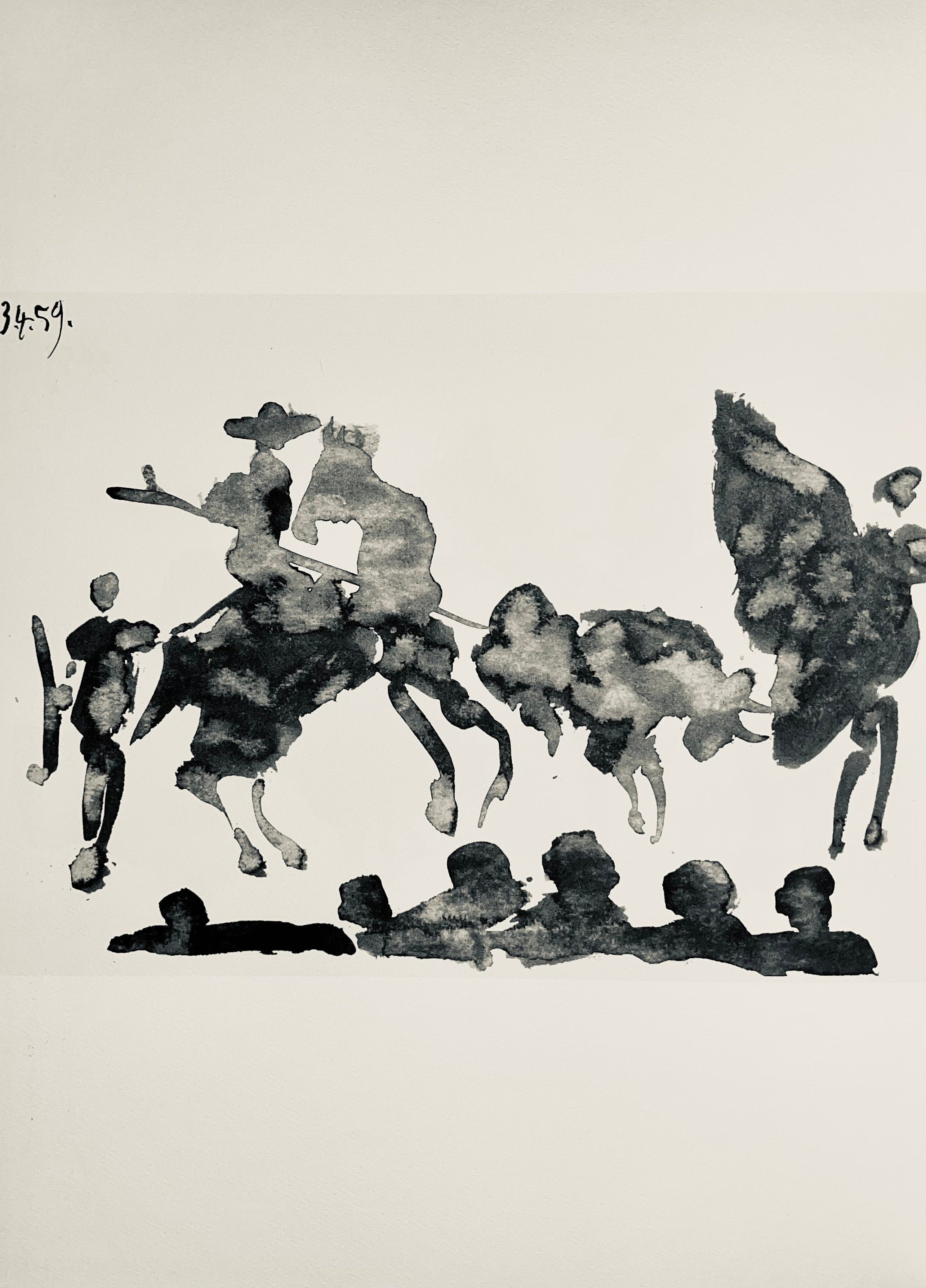 Pablo Picasso, Composition (Bloch 1276; Czwiklitzer 23), Toros y Toreros, Limited Edition Lithograph