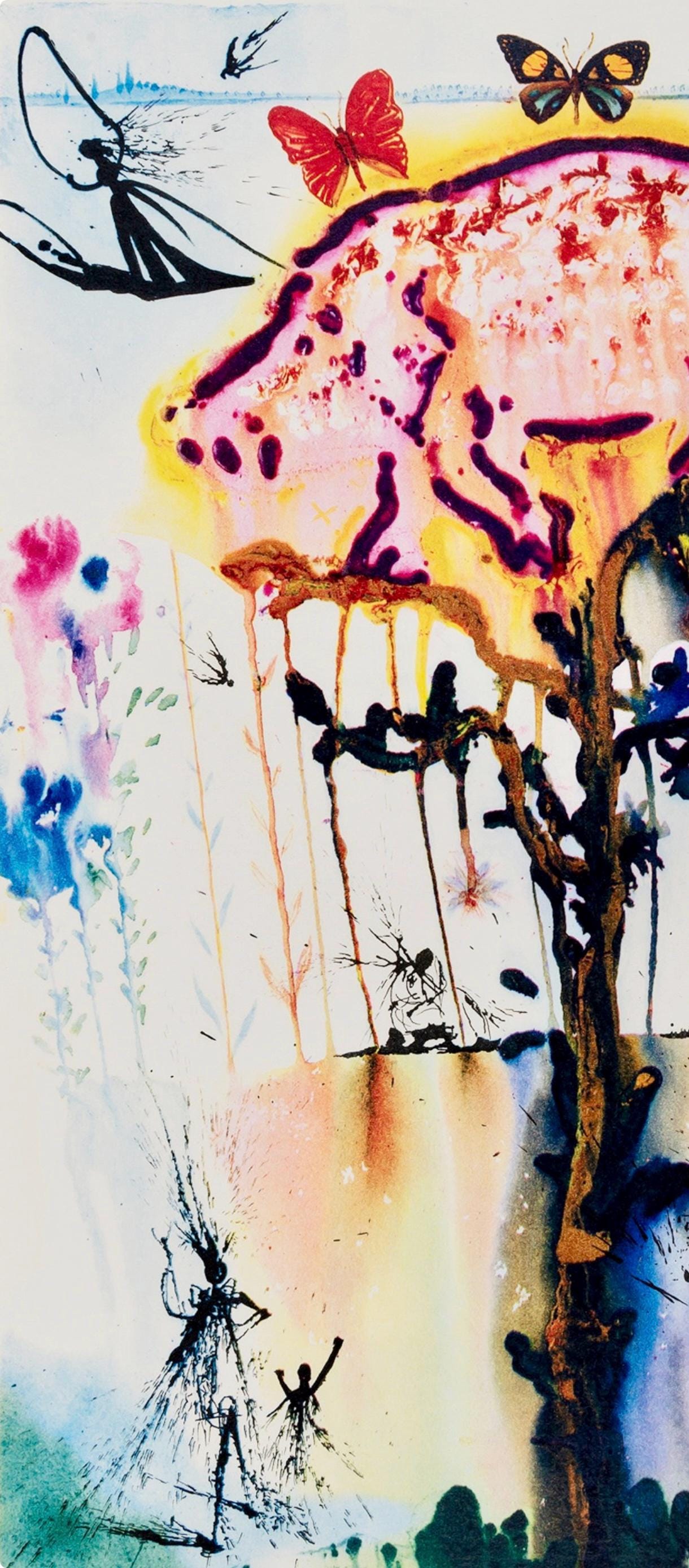 Salvador Dalí, Composition (Field 69-5, A-M), Alice's Adventures in Wonderland, Limited Edition Héliogravure