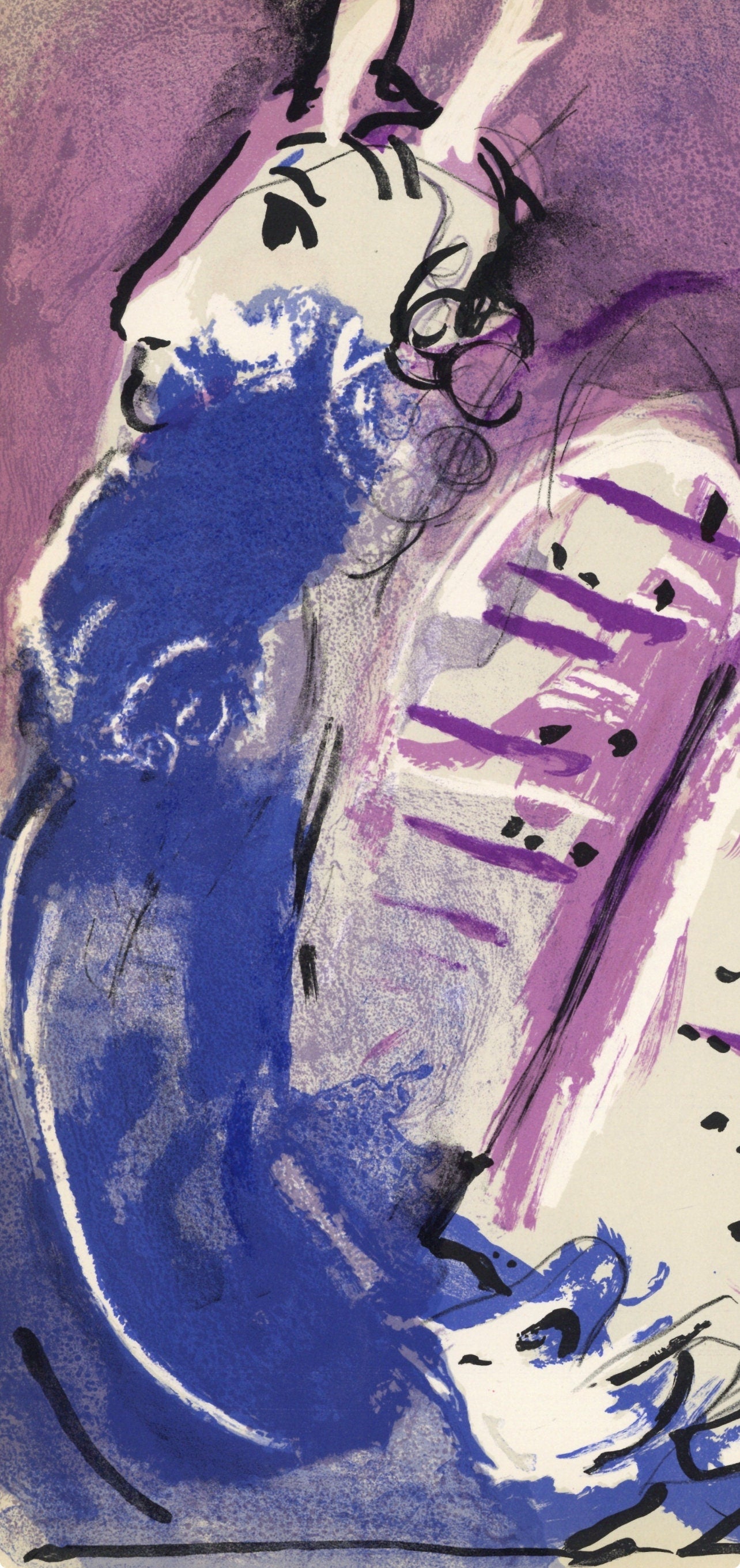 Marc Chagall, Moses I (Mourlot 117-46; Cramer 25), Drawings from the Bible by Marc Chagall, Verve: Revue, Limited Edition Lithograph