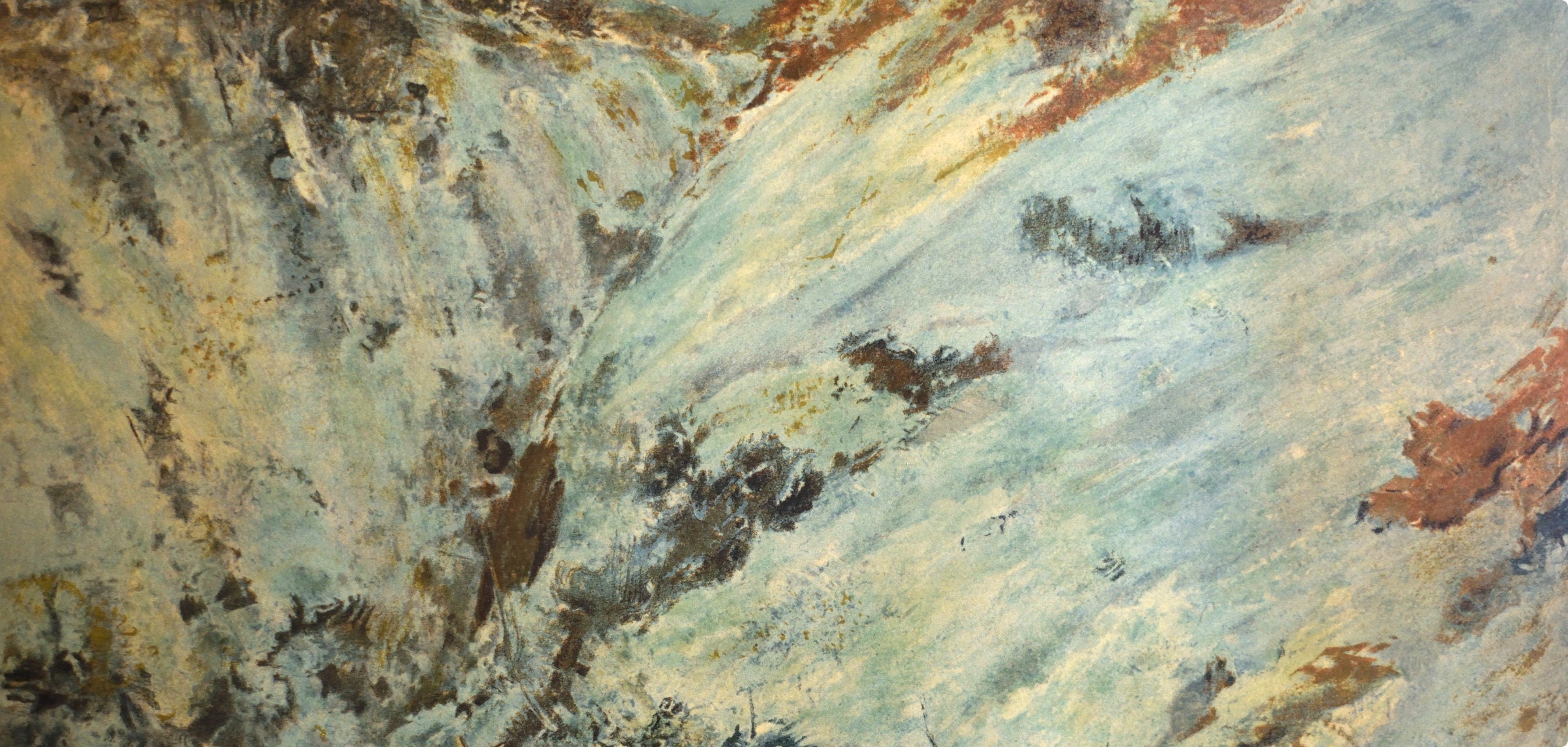 Gustave Courbet, Paysage de neige dans le jura, avec chevreuil, Les Réalistes Lyriques, Collection Pierre Lévy, Limited Edition Lithograph