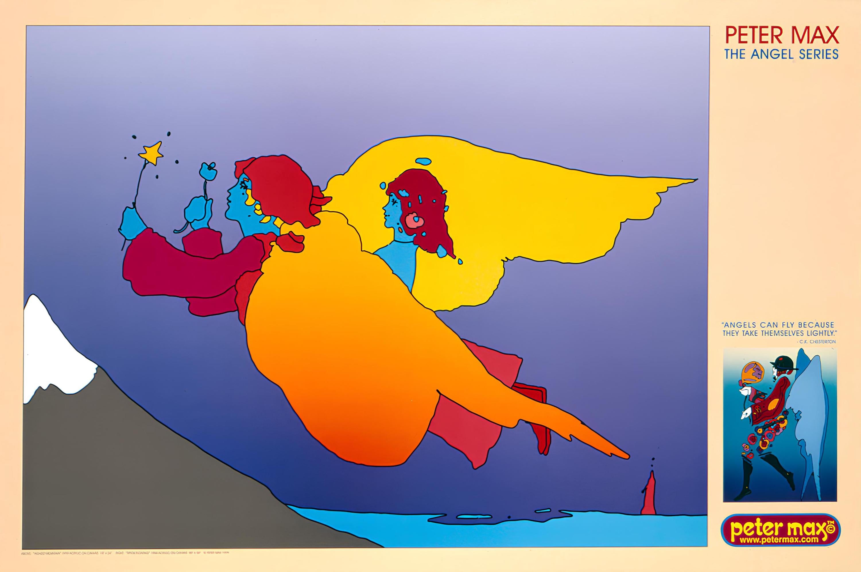 Peter Max, Highest Mountain, 1999, Hand Signed, Official Edition Offset Lithograph
