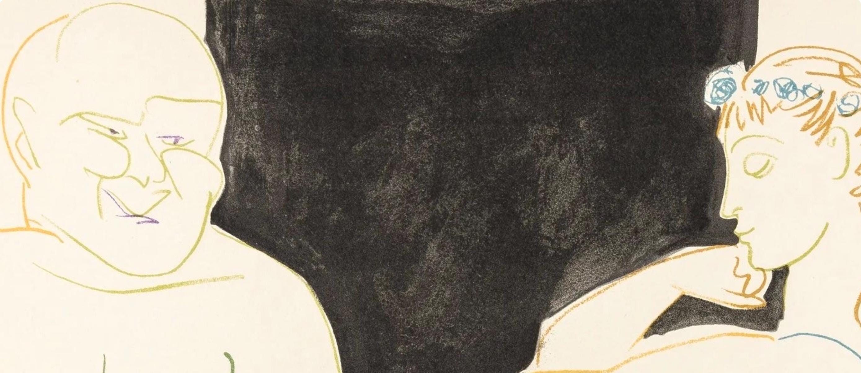 Pablo Picasso, Composition, Picasso and the Human Comedy, Verve: Revue Artistique et Littéraire, Limited Edition Lithograph