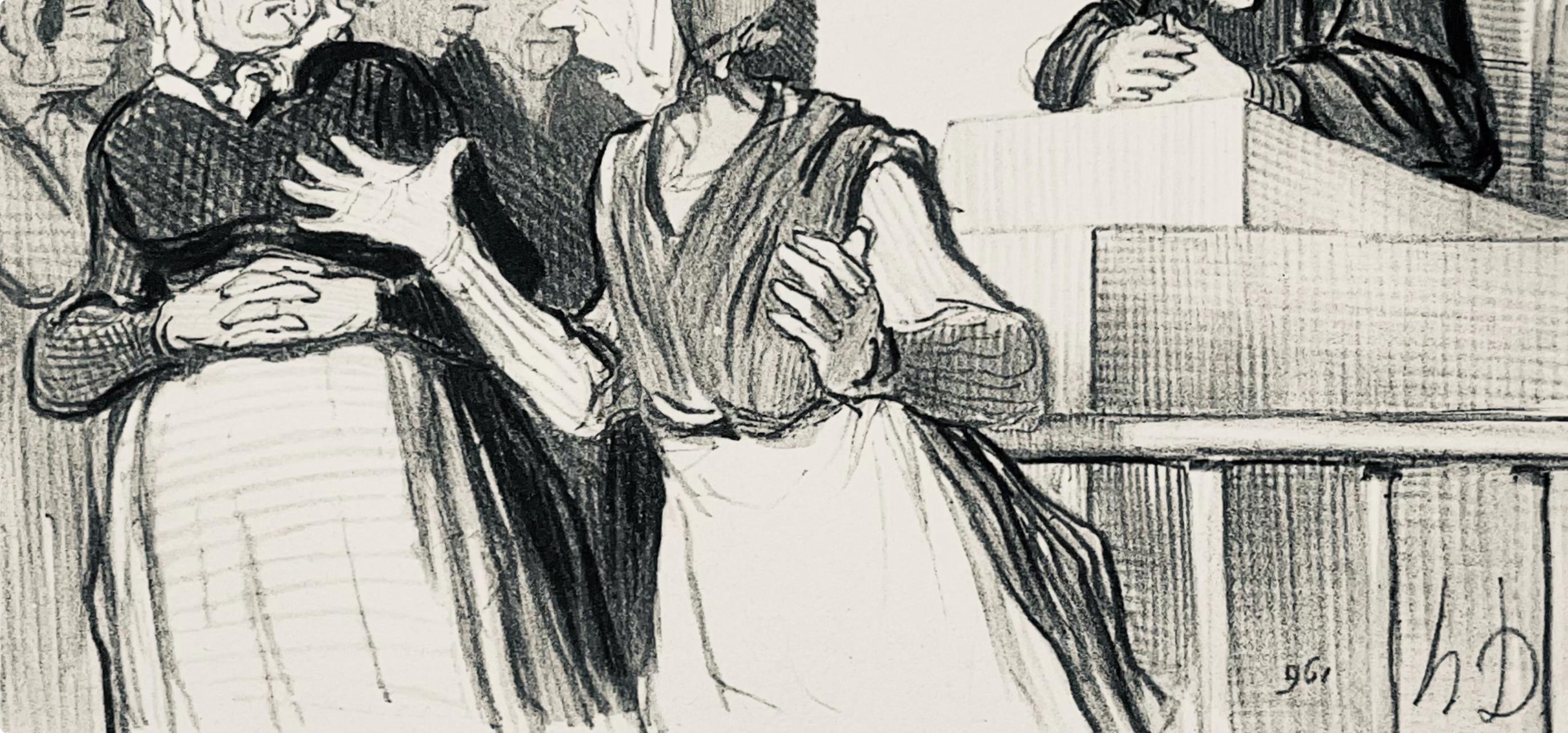Honoré Daumier, Composition, Honoré Daumier, Law and Justice, Limited Edition Lithograph