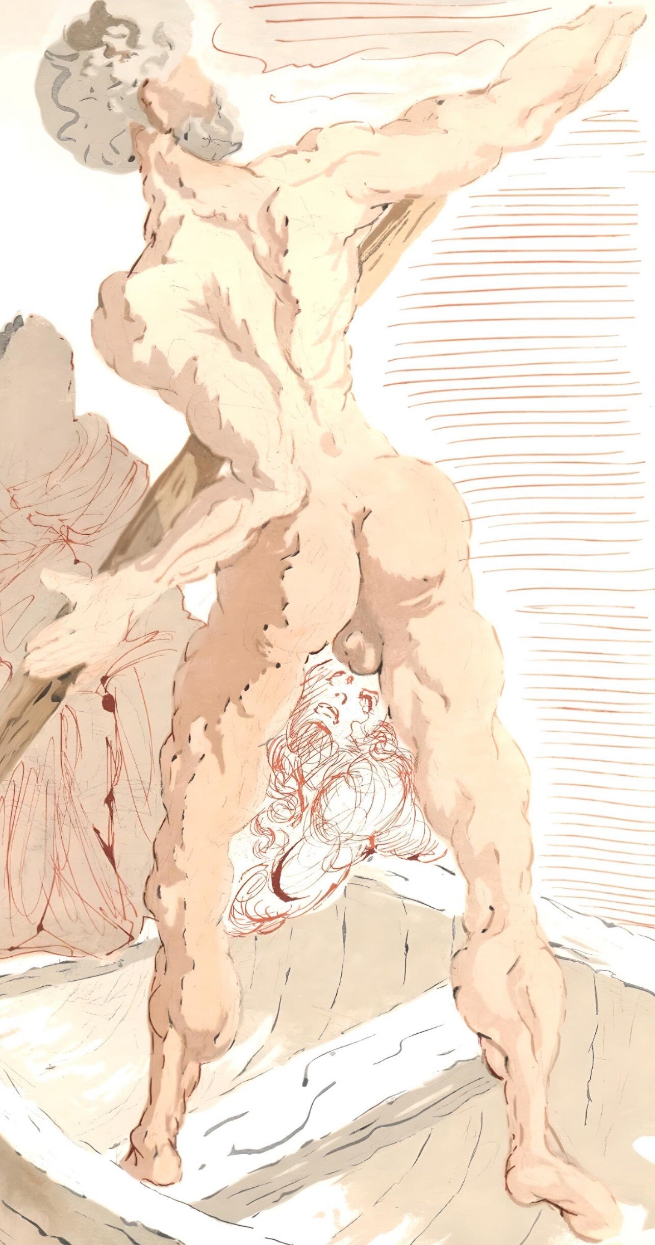 Salvador Dali, Charon (Michler/Löpsinger 1039-1138; Field 189-200), La Divine Comédie, Limited Edition Woodcut