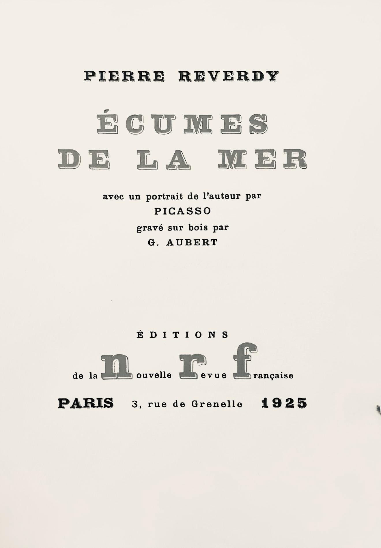 Pablo Picasso, Composition (Hodorisch C14; Hubert 168), Écumes de la mer, Limited Edition Lithograph