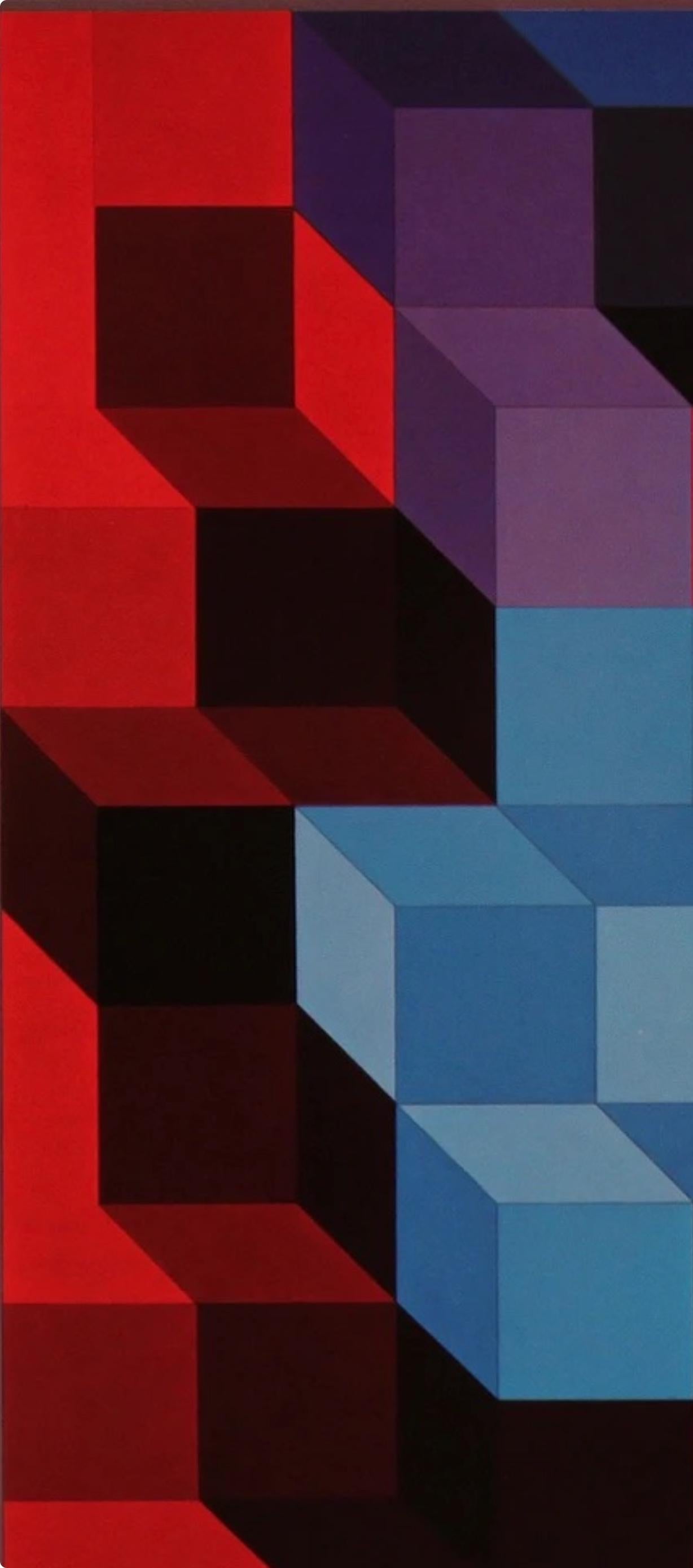 Victor Vasarely, Composition, Hommage à Hexagone, Limited Edition Héliogravure