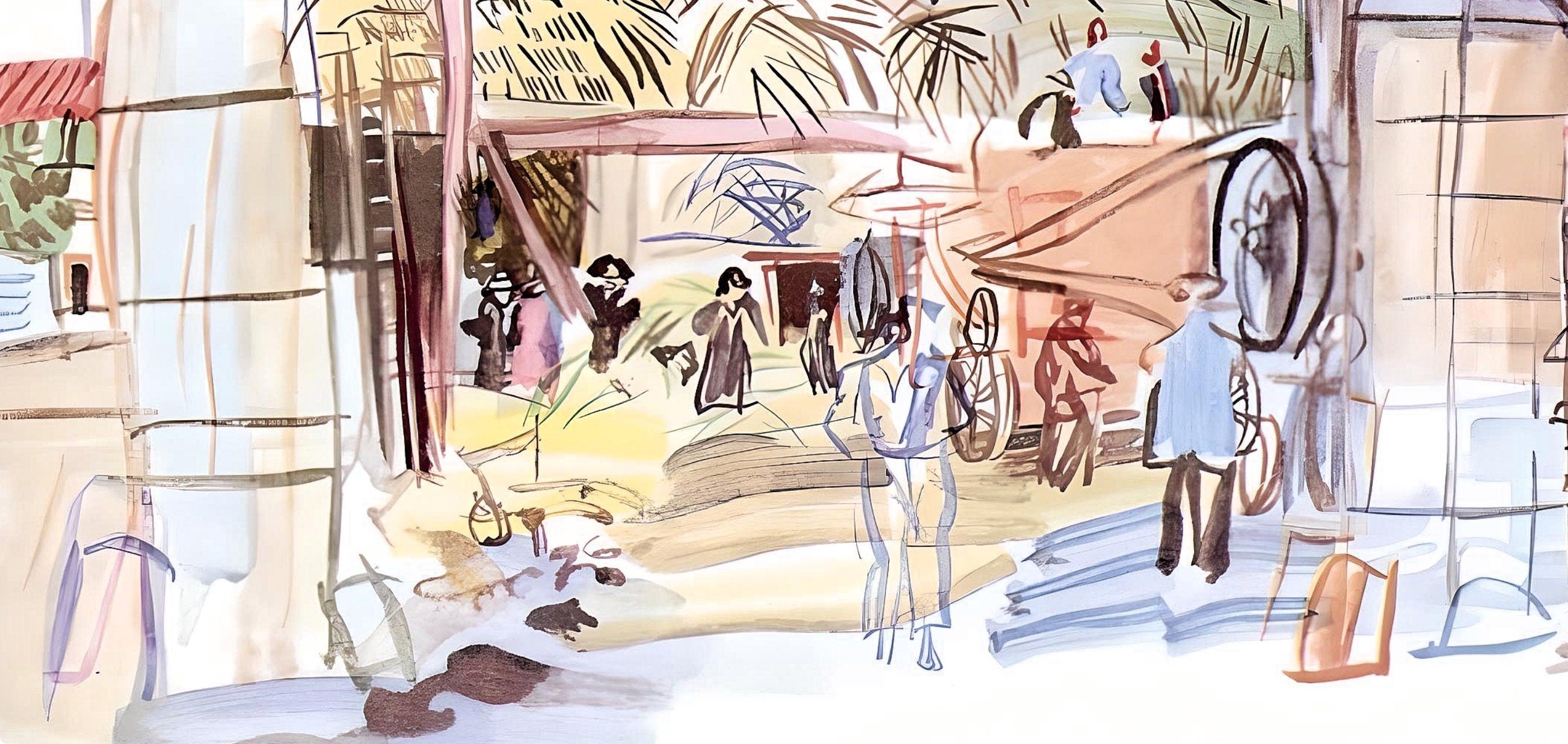 Raoul Dufy, A la batteuse, Vacances forcées