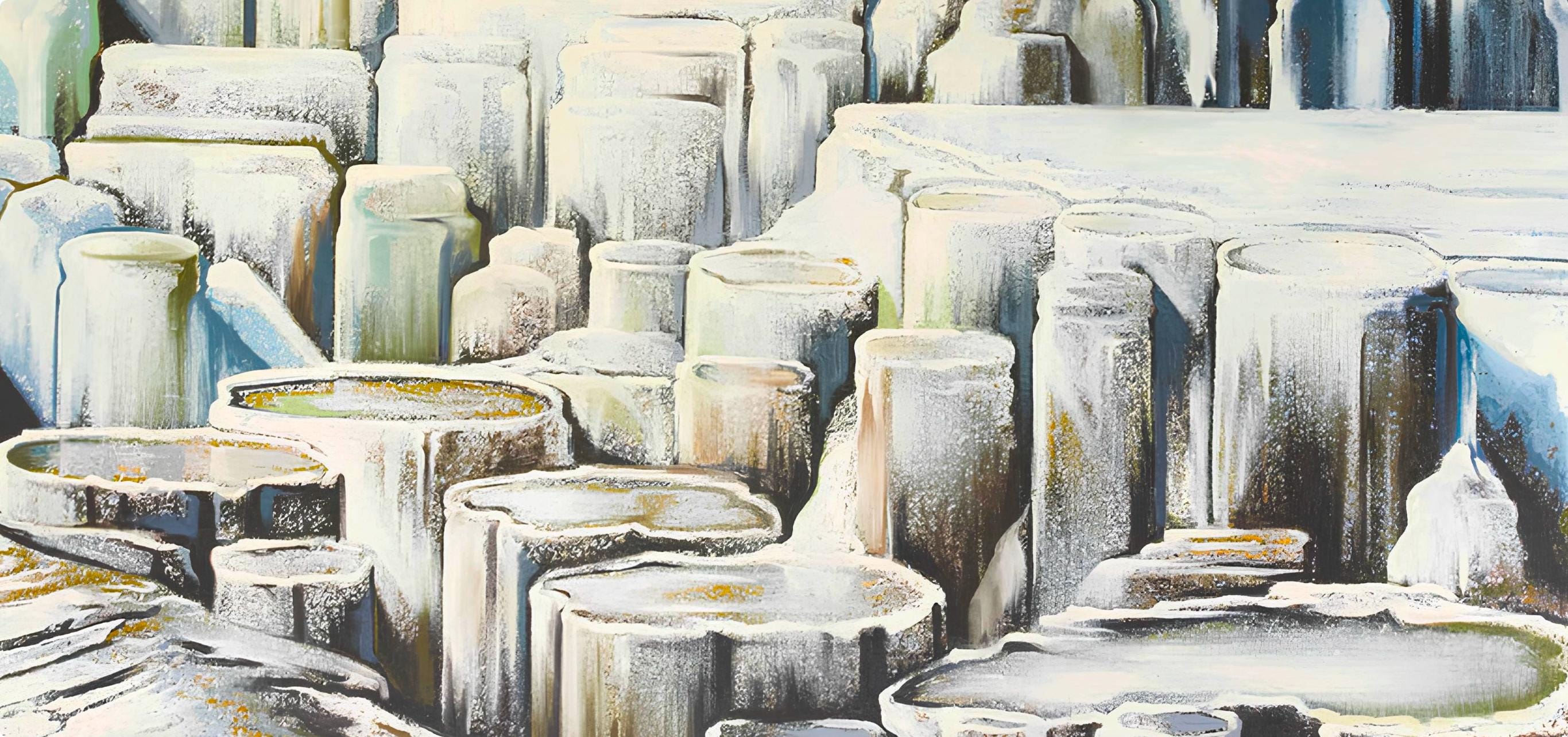 Lowell Nesbitt, Impossible Series (Mountain in Winter), Original Painting (78 x 104 inches)