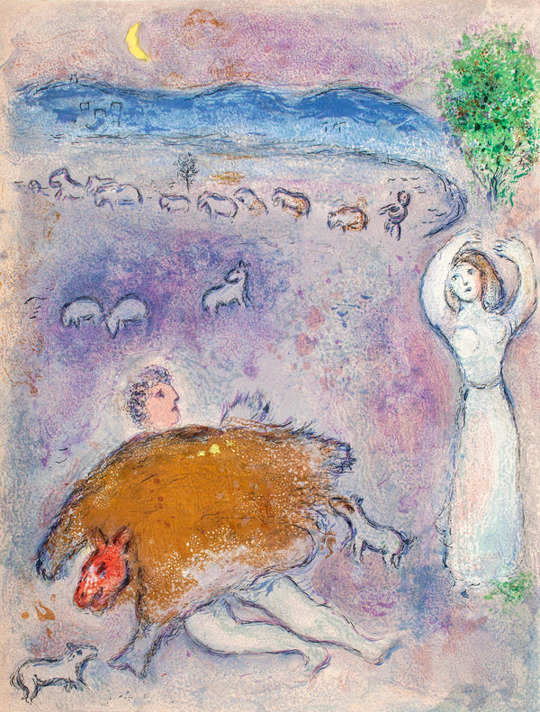 Marc Chagall, La Ruse de Dorcon, Daphnis et Chloé, Limited Edition Héliogravure