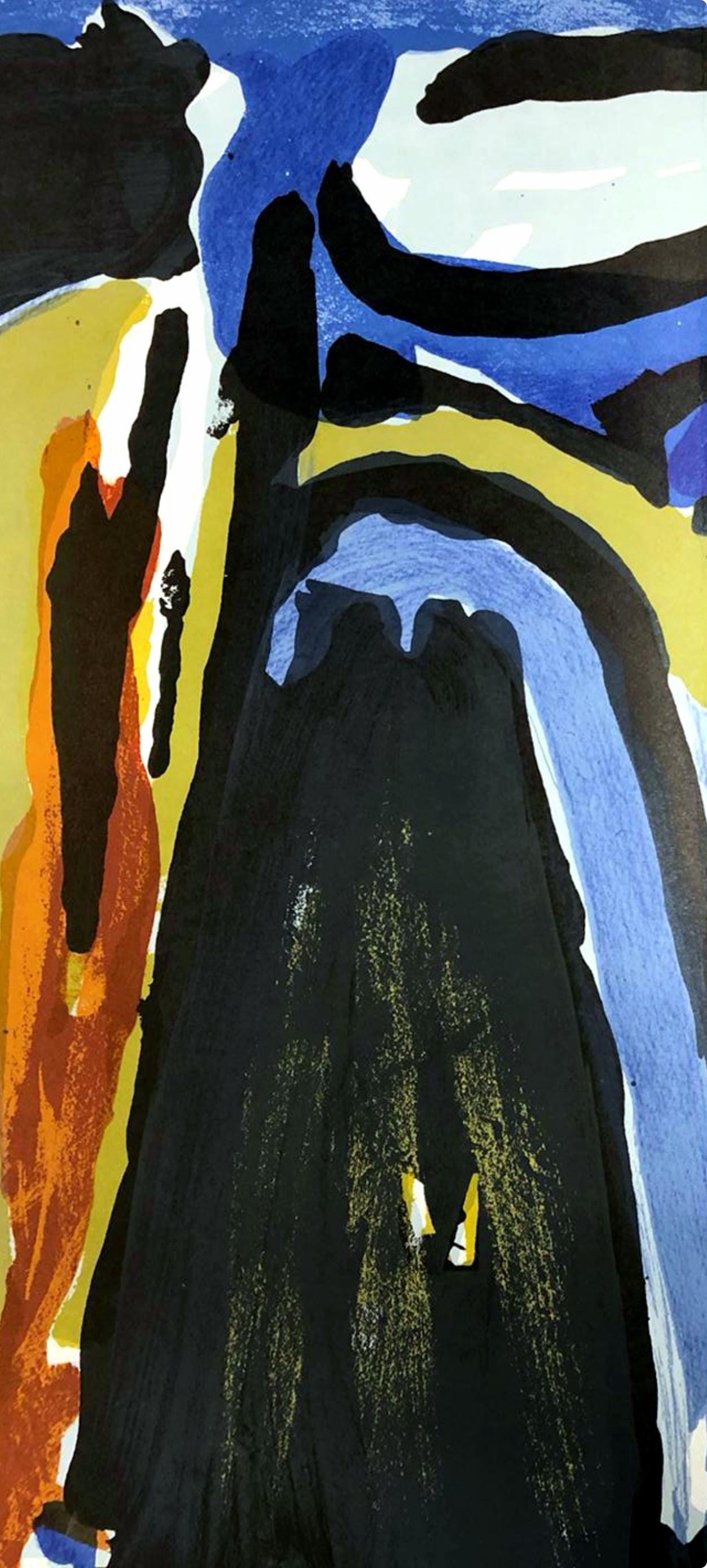 Geer Van Velde, Composition, Derrière le miroir, Limited Edition Lithograph