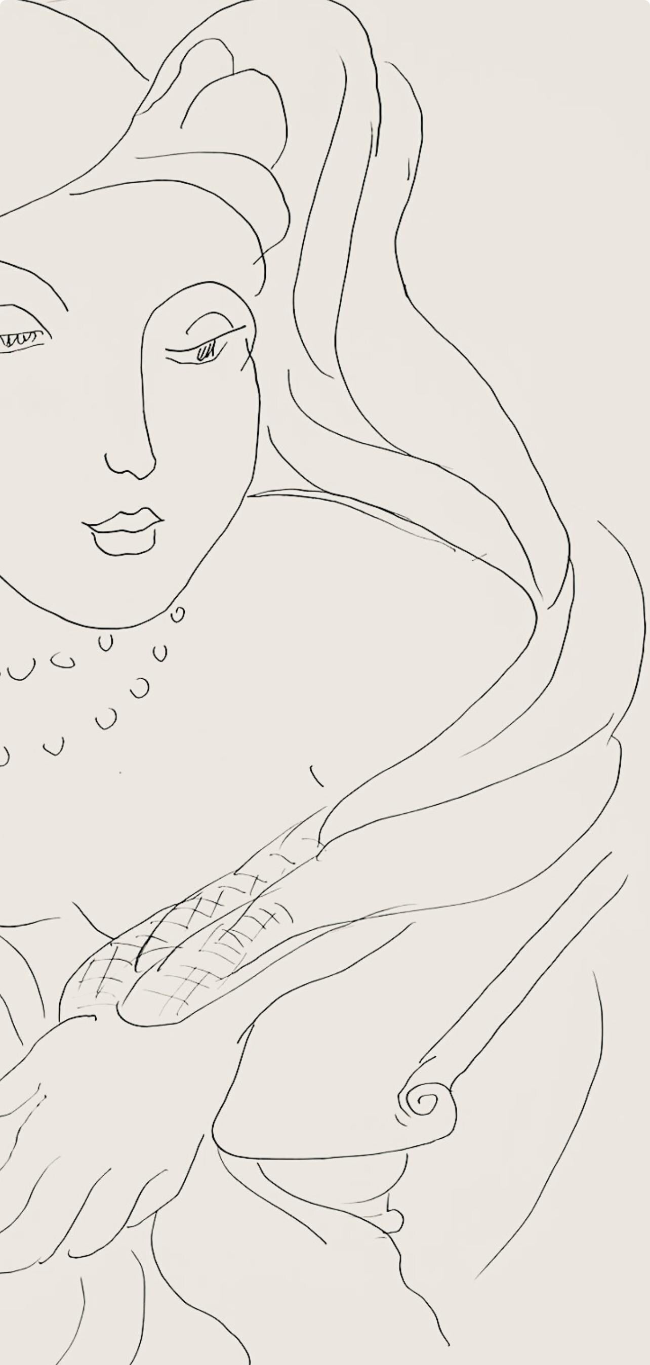 Henri Matisse, Série K, var. 3 (Duthuit 9), Henri Matisse, Dessins, Thèmes et variations, Limited Edition Lithograph
