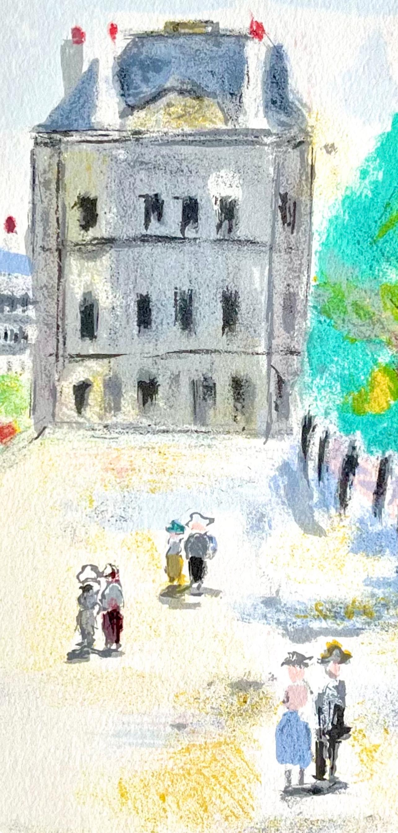 Maurice Utrillo, Au Musée du Louvre (Rue de Rivoli), Paris Capitale, Limited Edition Lithograph