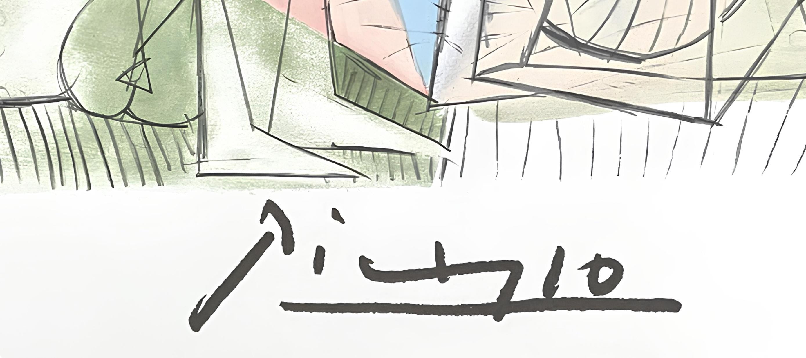 Pablo Picasso, Le Joueur de flûte et Gazelle, Marina Picasso Collection, Official Limited Edition Lithograph