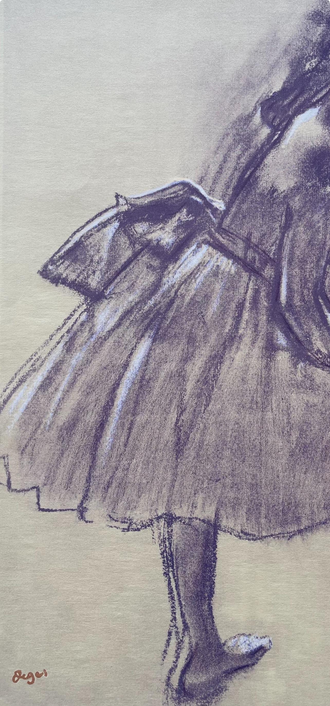 Edgar Degas, Dancer standing, in profile, Ten Ballet Sketches, Limited Edition Lithograph
