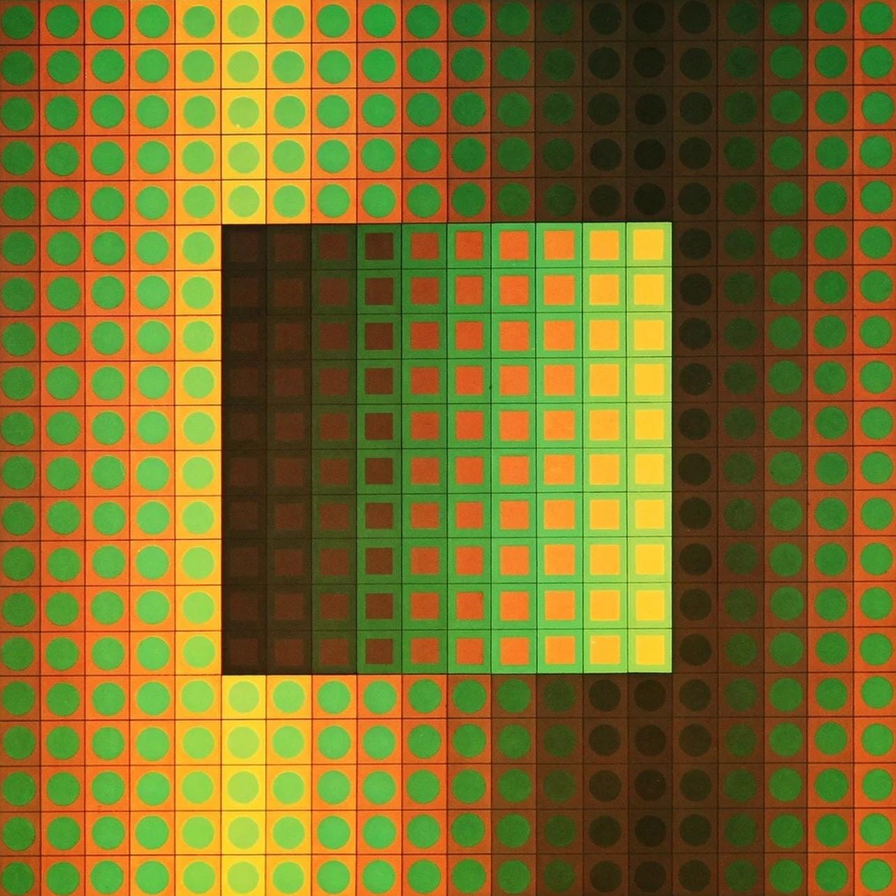 Victor Vasarely, Composition, Folklore Planétaire, Limited Edition Héliogravure