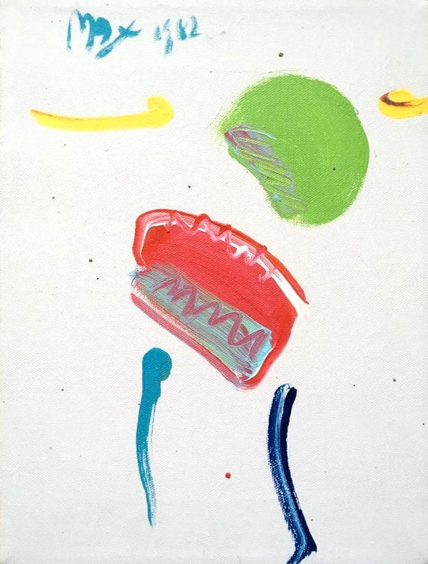 Peter Max, Abstract Figure (Adam), Hand Signed, Acrylic Painting