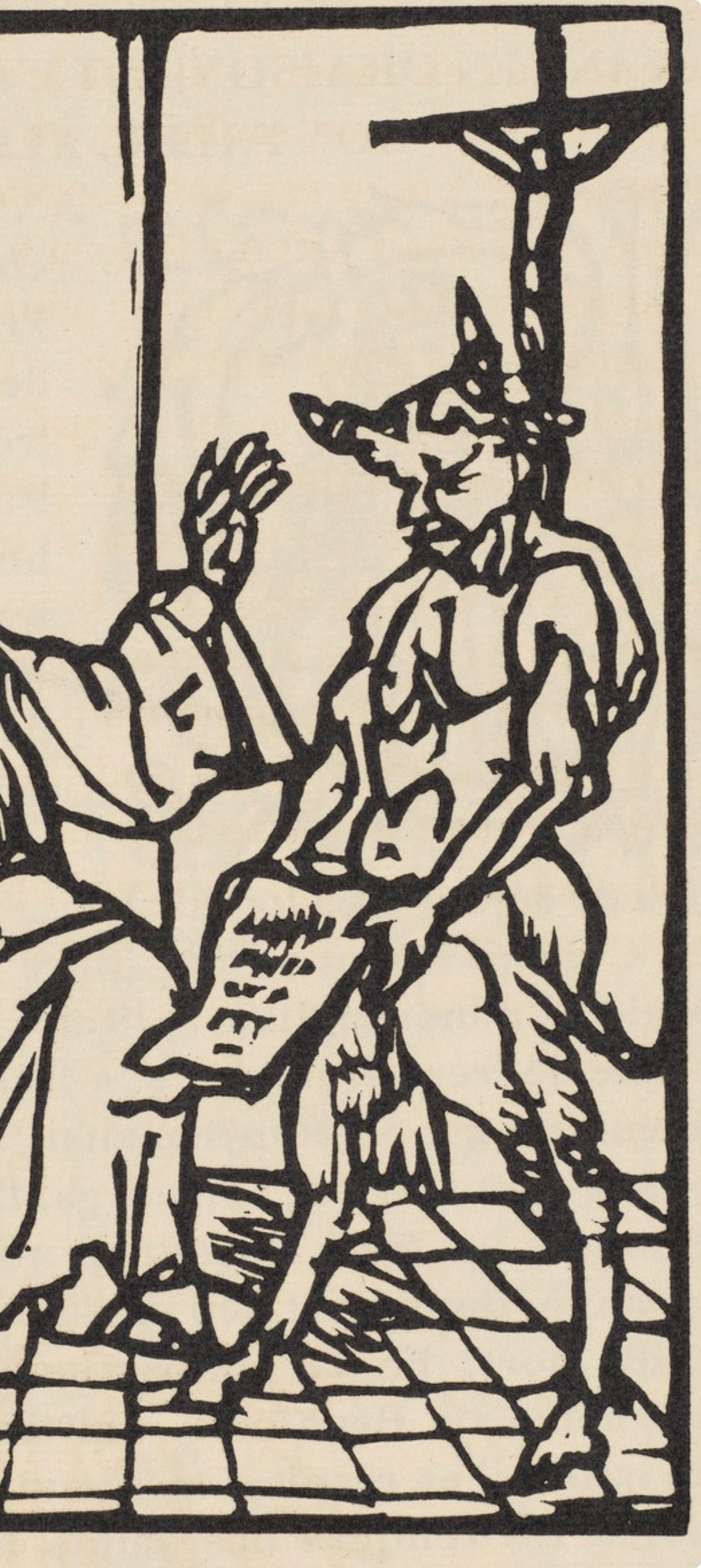 Émile Bernard, Composition (Morane, No. 100), Les Petites Fleurs de St. Françoise, Limited Edition Woodcut