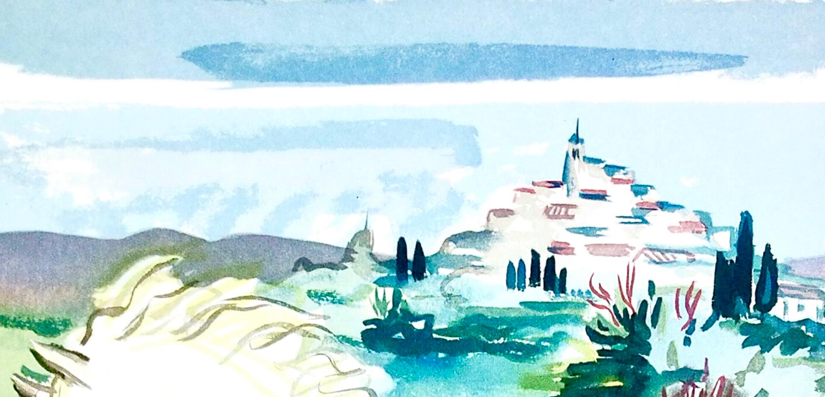 Yves Brayer, Cheval et âne en Provence, Vingt fables de La fontaine, Limited Edition Woodcut