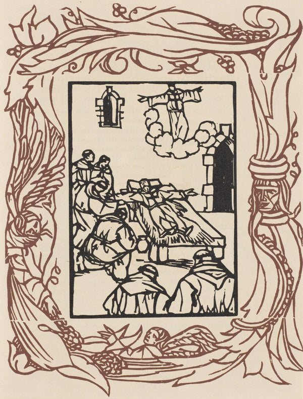 Émile Bernard, Composition (Morane, No. 100), Les Petites Fleurs de St. Françoise, Limited Edition Woodcut