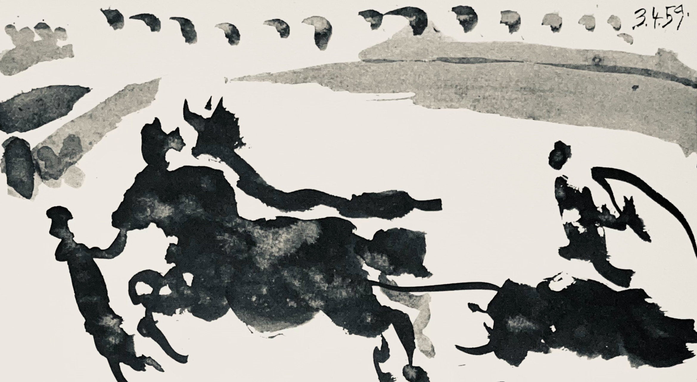 Pablo Picasso, Composition (Bloch 1276; Czwiklitzer 23), Toros y Toreros, Limited Edition Lithograph