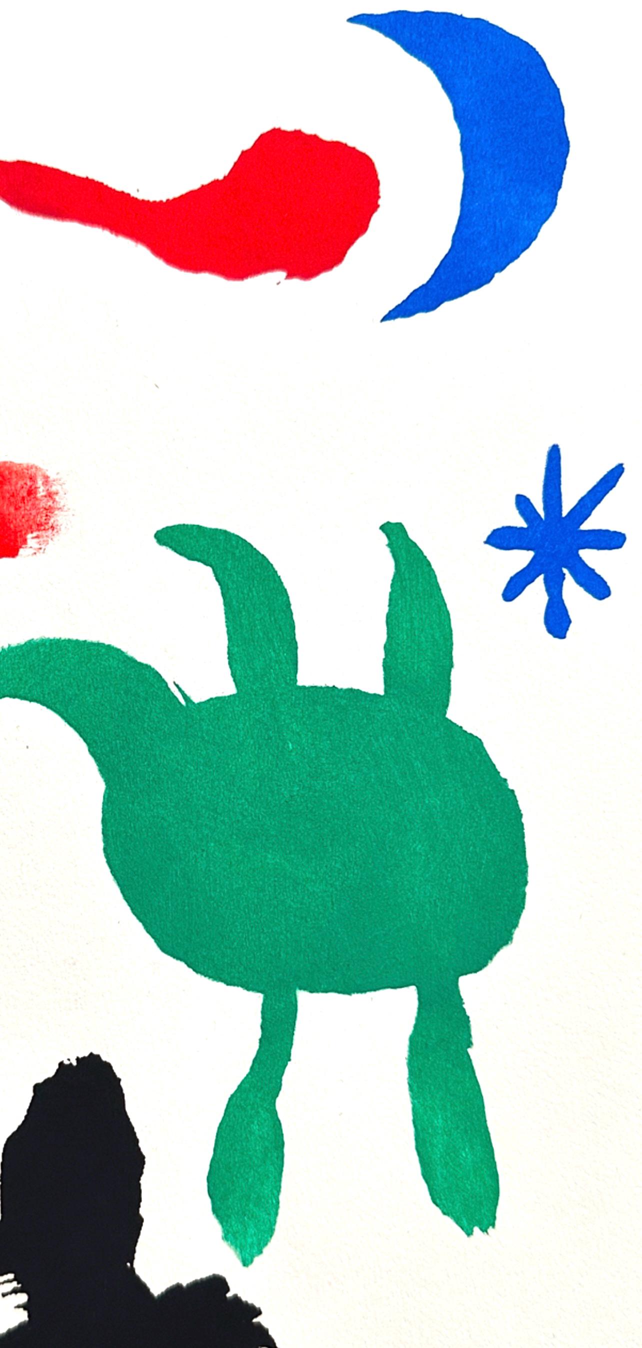 Joan Miró, Femme et Oiseaux dans la Nuit, The Prints of Joan Miro, Limited Edition Lithograph