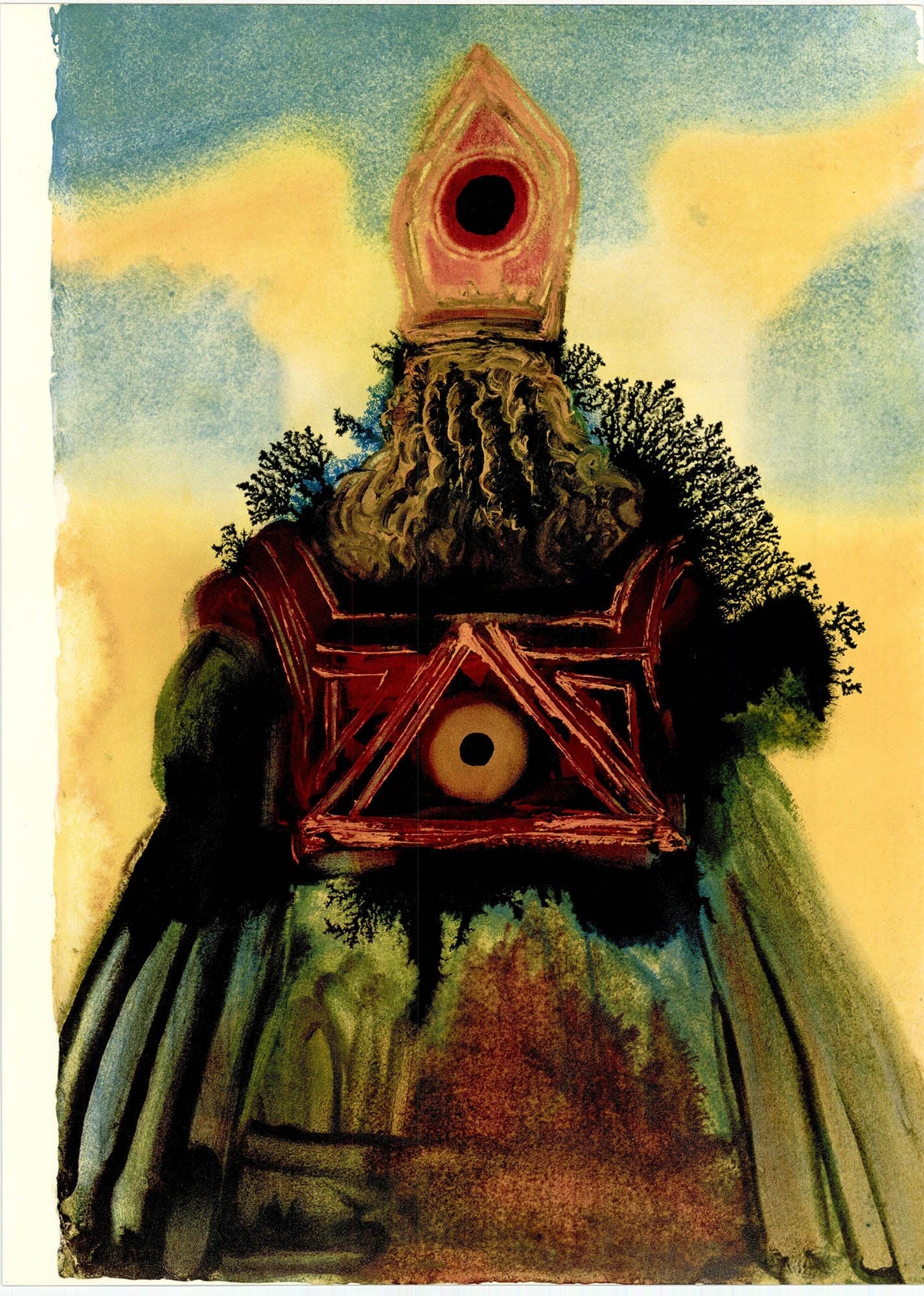 Salvador Dali, Composition (Michler/Löpsinger 1600; Field 69-3), Biblia Sacra, Limited Edition Lithograph