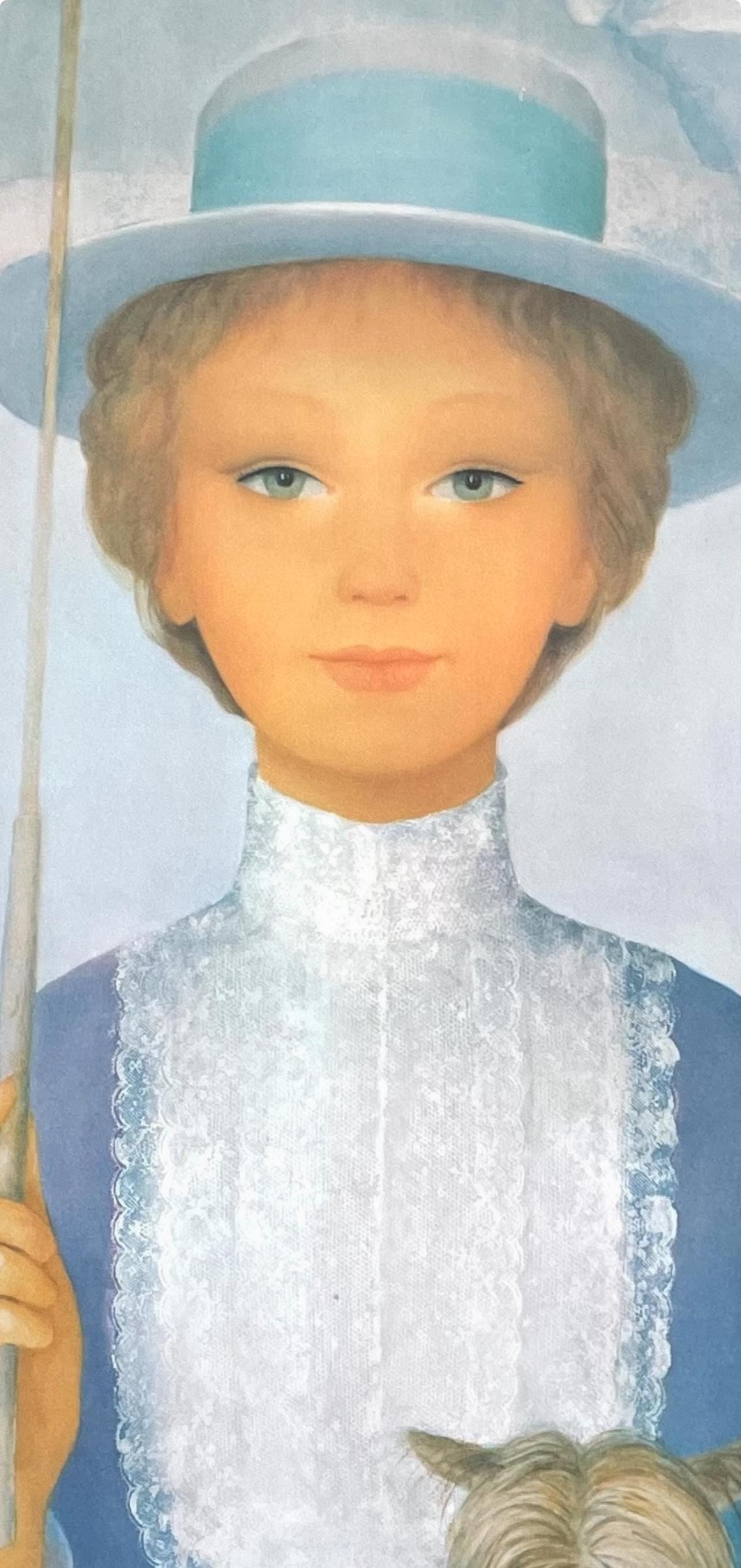 Guy Séradour, Jeune fille à l'ombrelle, Original Edition Offset Lithograph