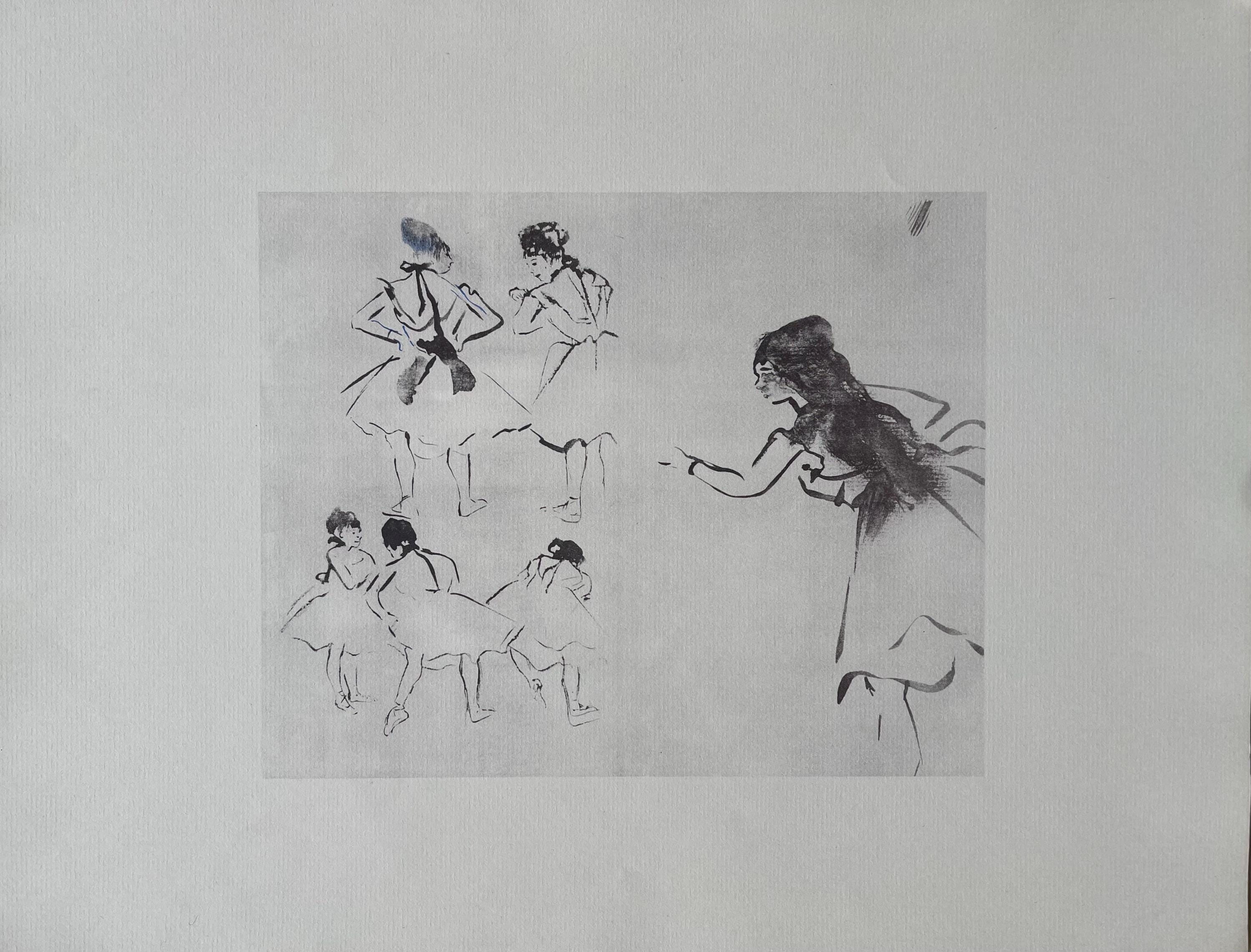 Edgar Degas, Sketch of Dancers, Limited Edition Lithograph