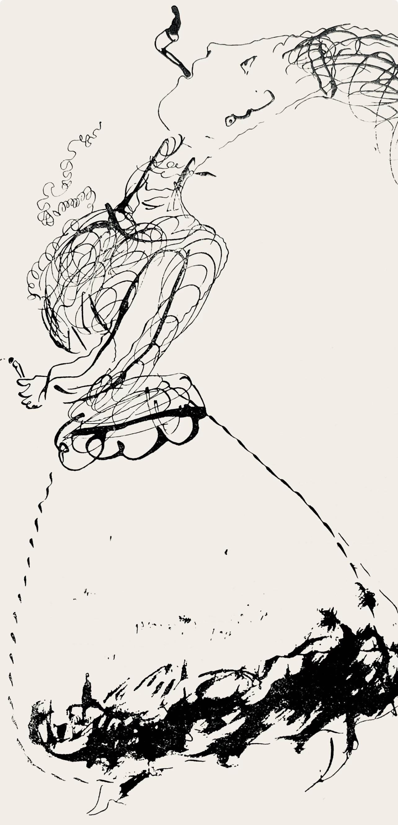 Marc Chagall, Composition, Suite Provinciale avec 92 dessins inédits de Marc Chagall, Limited Edition Lithograph