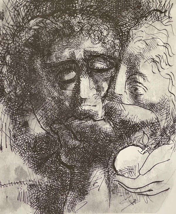Abraham Rattner, Adam and Eve, Limited Edition Lithograph