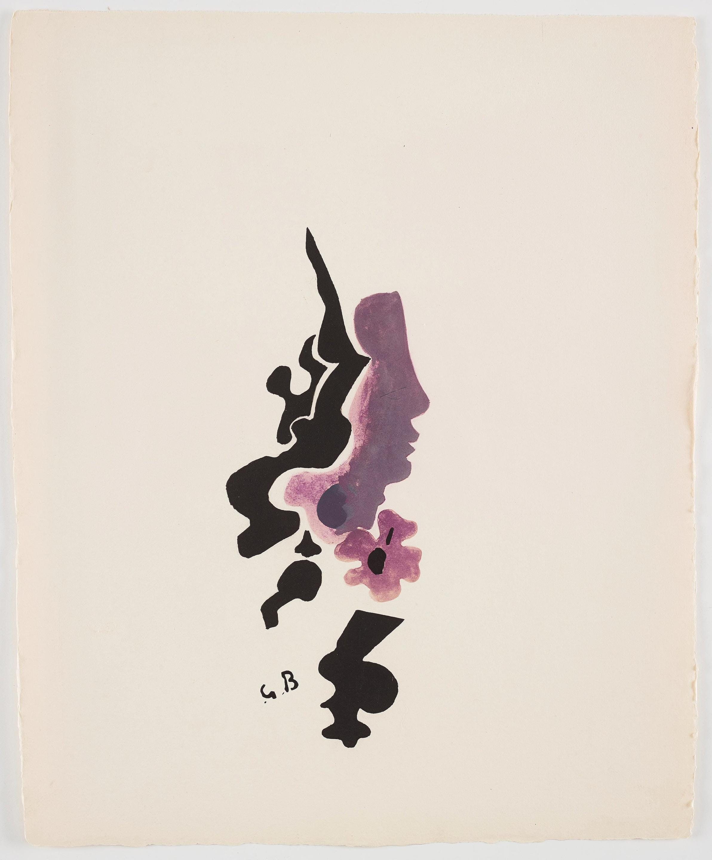 Georges Braque, Composition, Braque Espaces, 13 Dessins, Lavis, Aquarelles, Limited Edition Lithograph