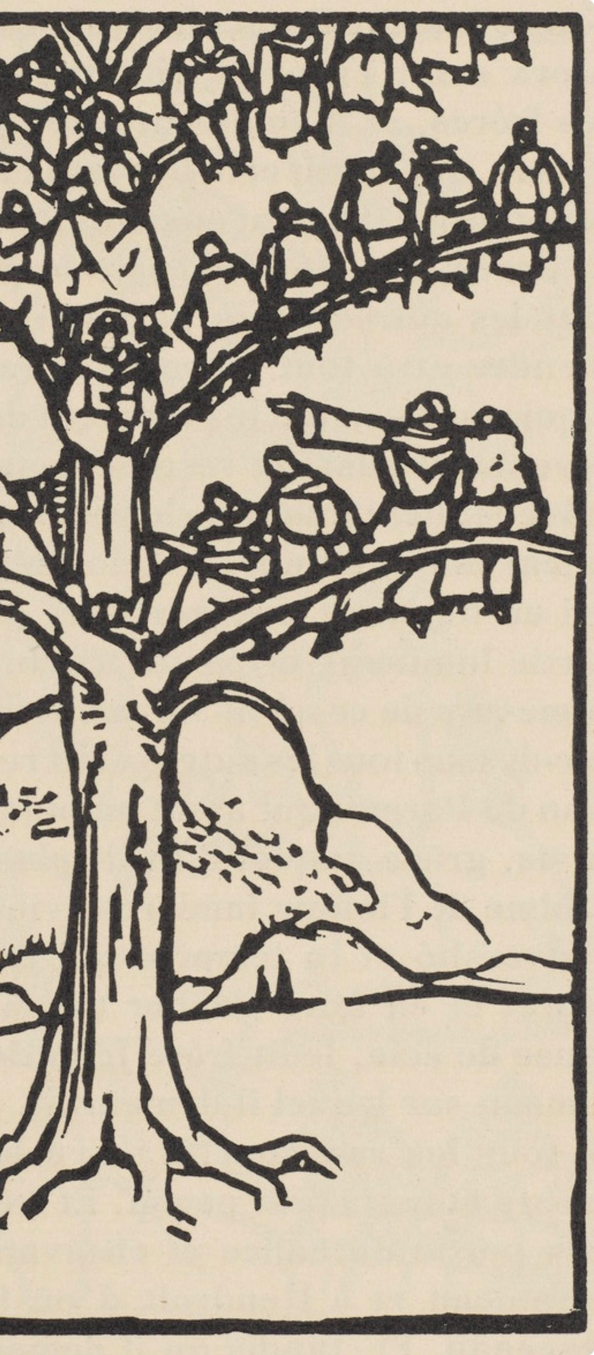 Émile Bernard, Composition (Morane, No. 100), Les Petites Fleurs de St. Françoise, Limited Edition Woodcut