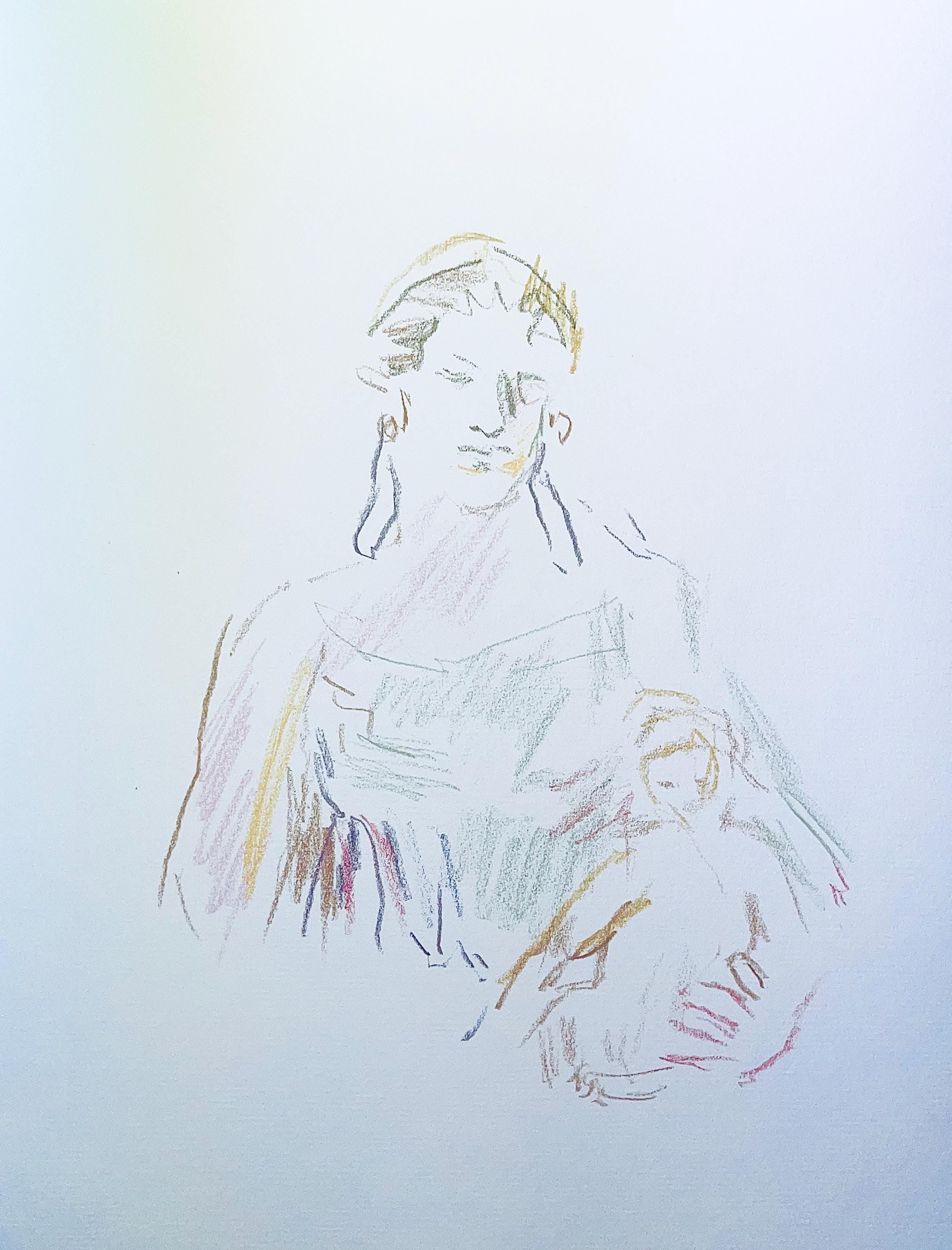Oskar Kokoschka, Composition, Skizzenbuch der Italienischen Reise 1963, Limited Edition Lithograph