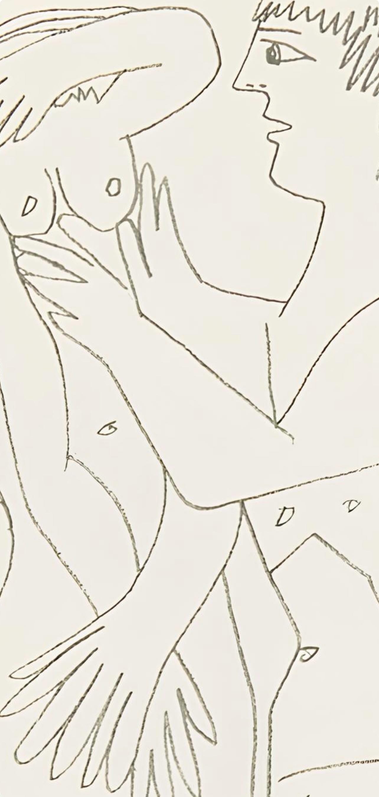 Pablo Picasso, Composition, Le Goût du Bonheur (Cramer 148; Bloch 2013), Limited Edition Mixed Media Lithograph