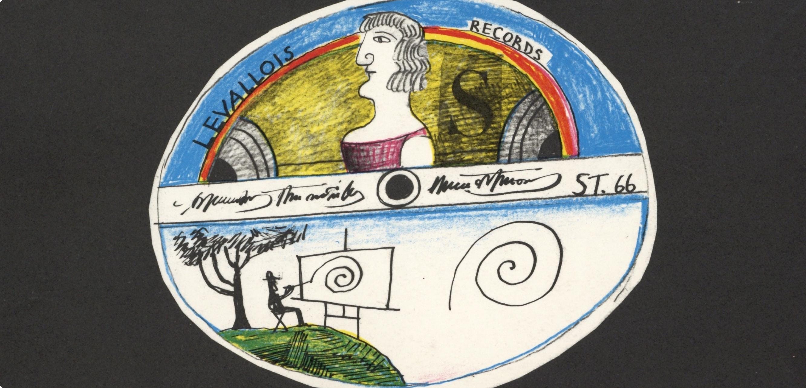 Saul Steinberg, Composition, Derrière le miroir, Limited Edition Lithograph