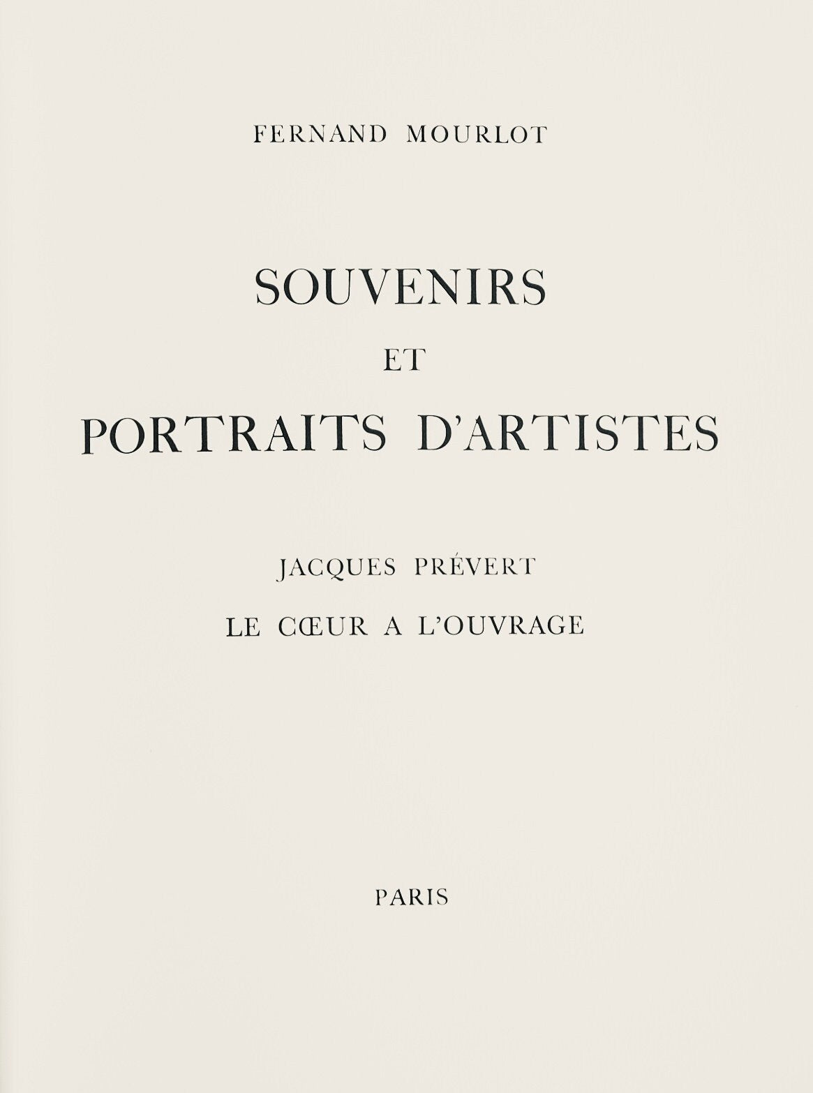 Marc Chagall, Bouquet pour Fernand, Souvenirs et portraits d'artistes, Limited Edition Lithograph
